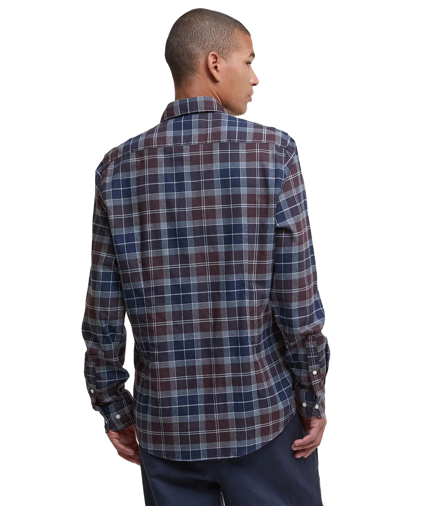 Fortrose Tailored Tartan Shirt - Midnight Oak Tartan - Image 3