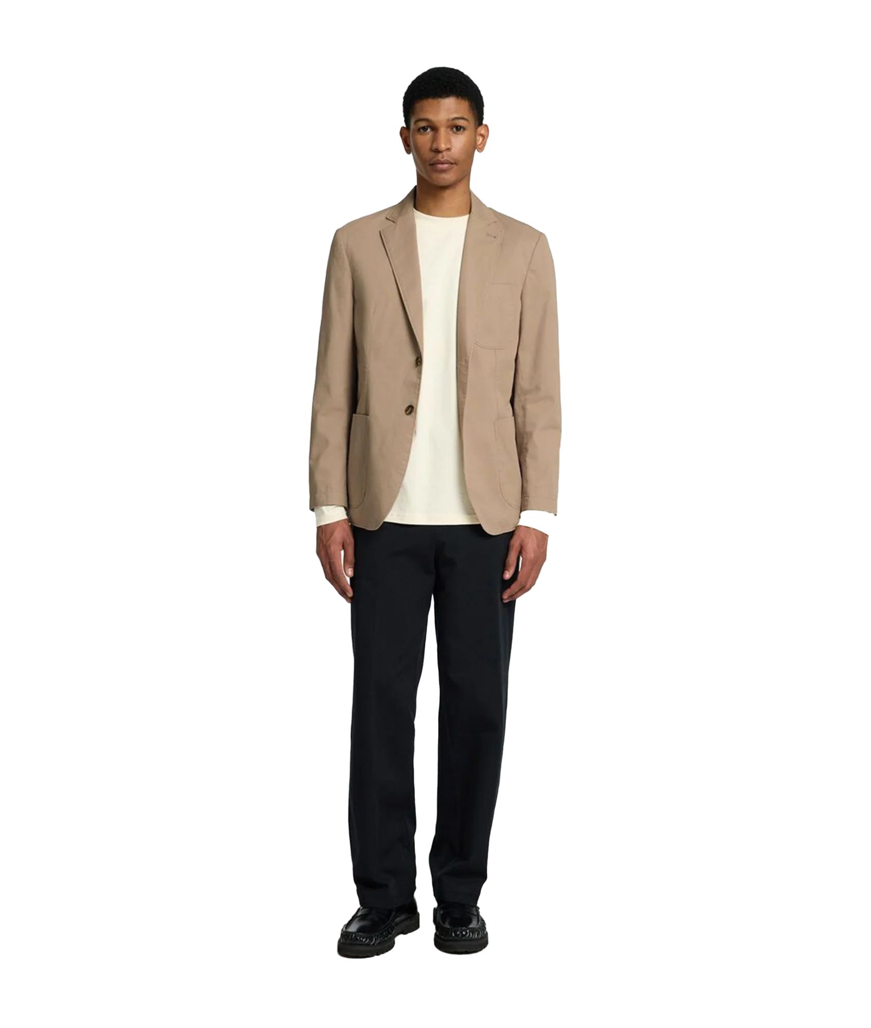 Glen Washed Blazer - Brown - Image 4