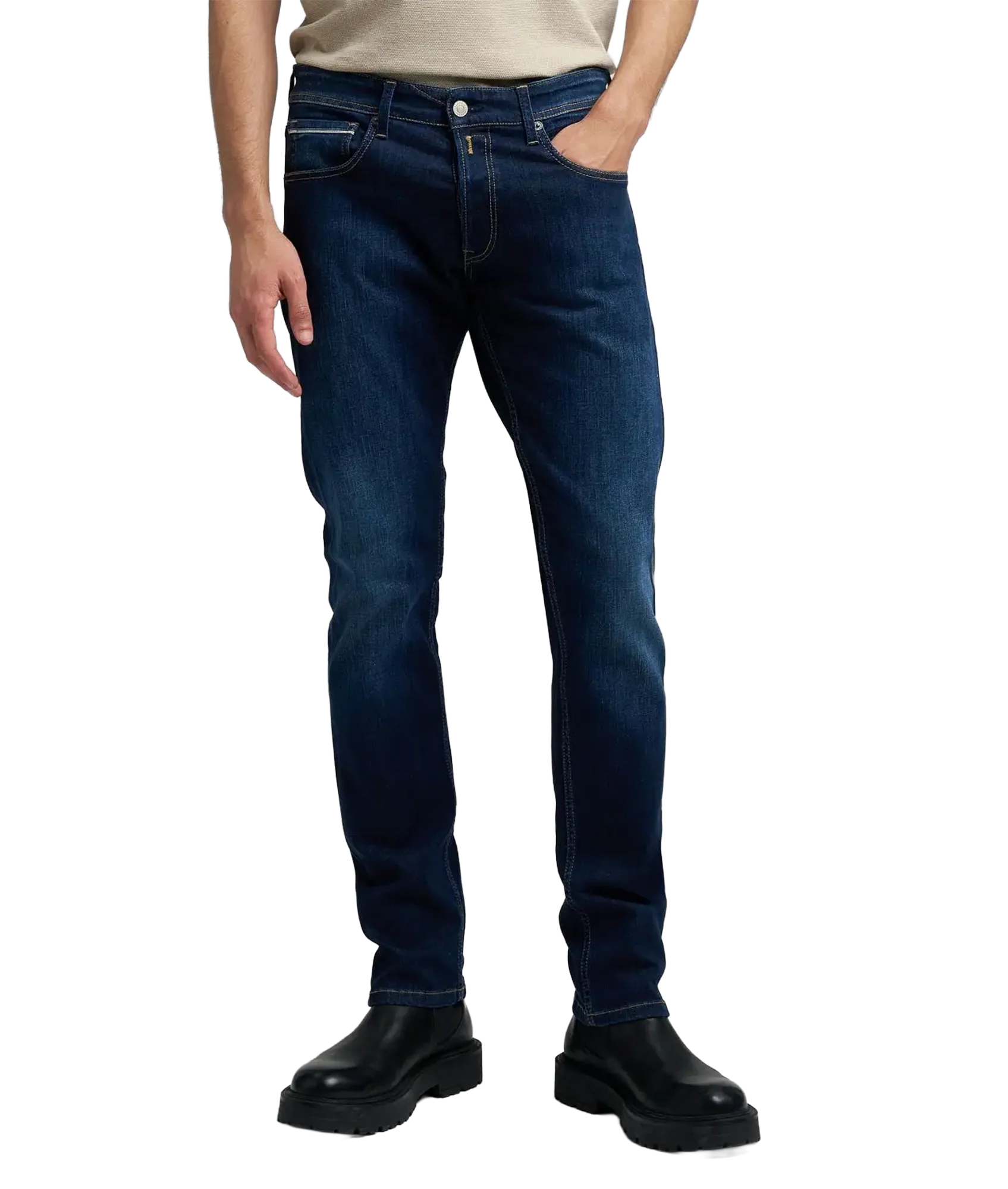 Grover Straight-Fit Jeans - Dark Blue