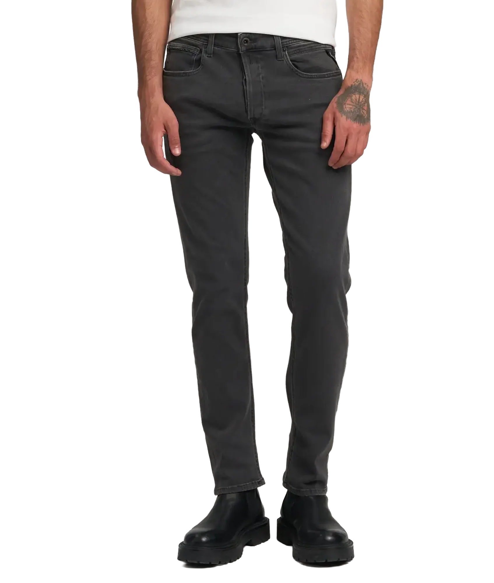 Grover Straight-Fit Jeans - Dark Grey