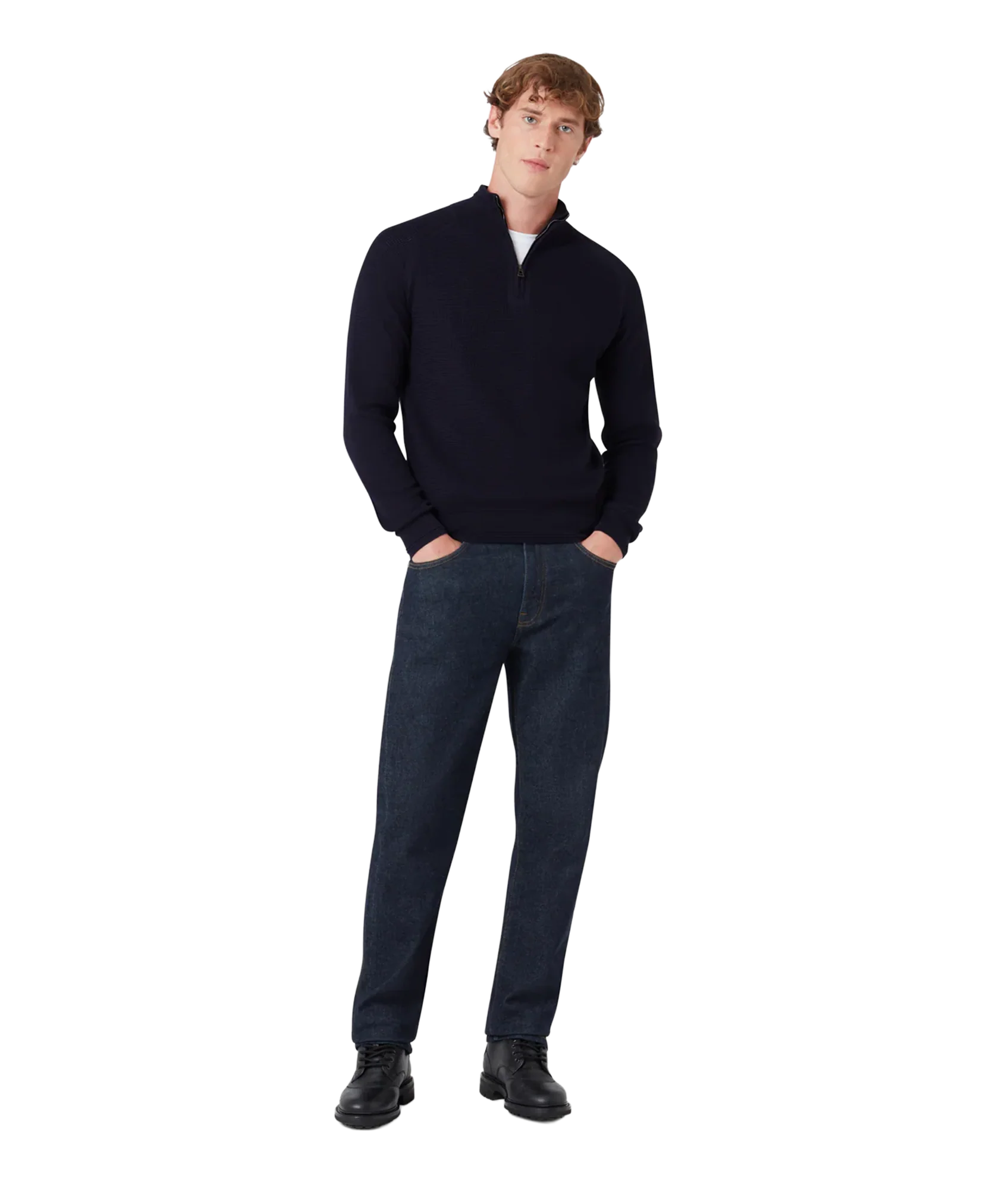 Guide Quarter Zip Jumper Dark Ink - Image 2
