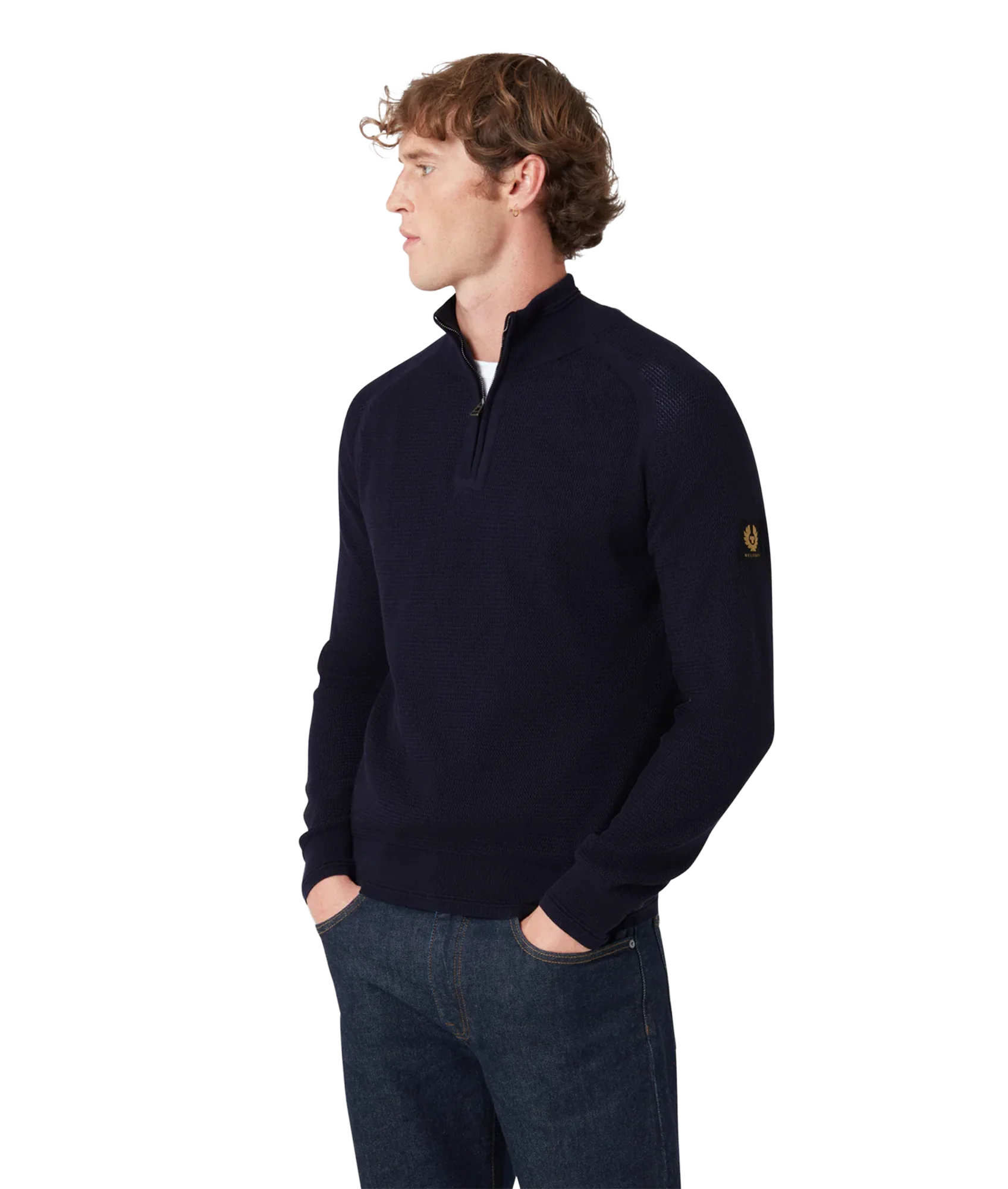 Guide Quarter Zip Jumper Dark Ink - Image 3