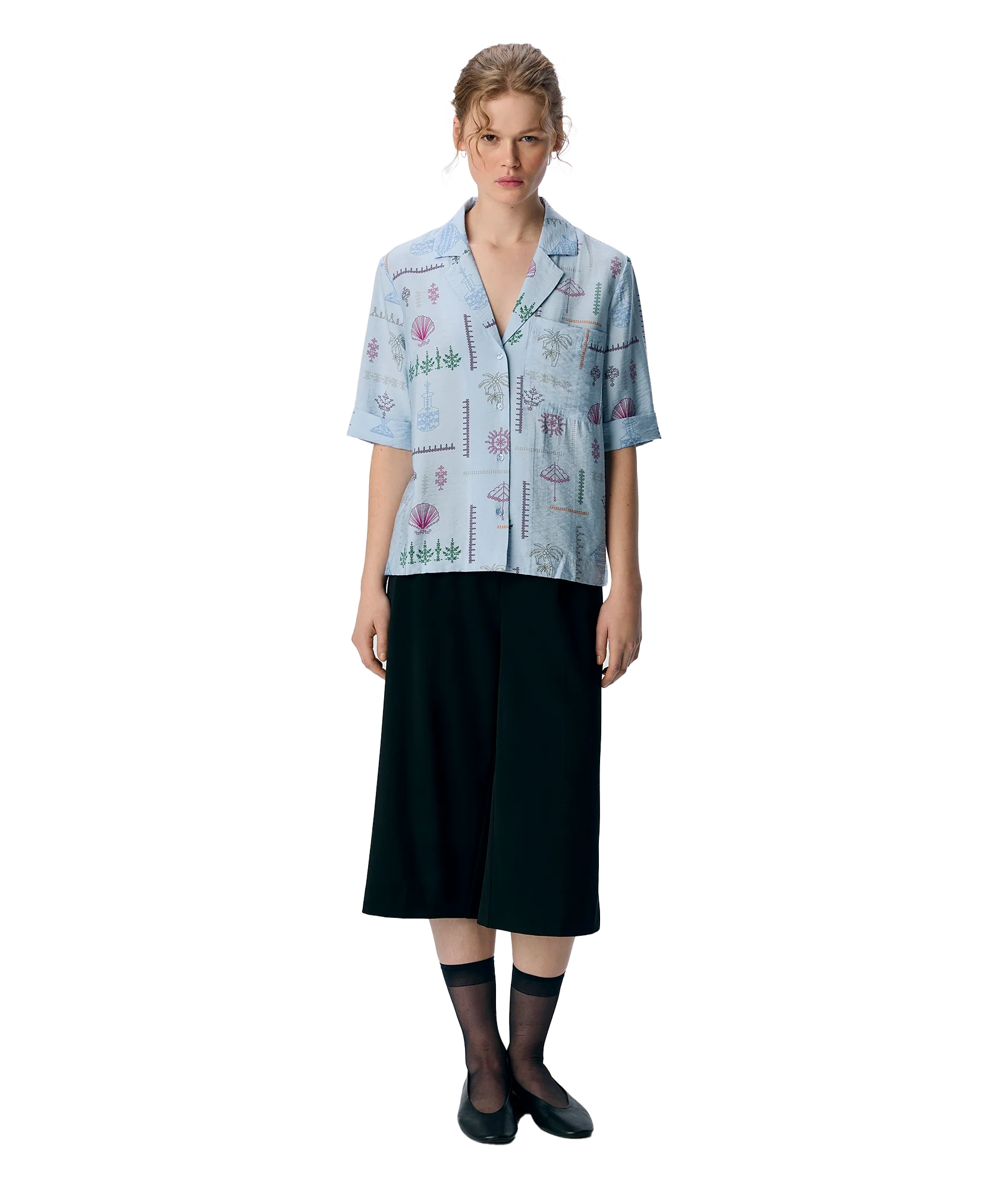 Hailey Re 2/4 Shirt - Blue - Image 4