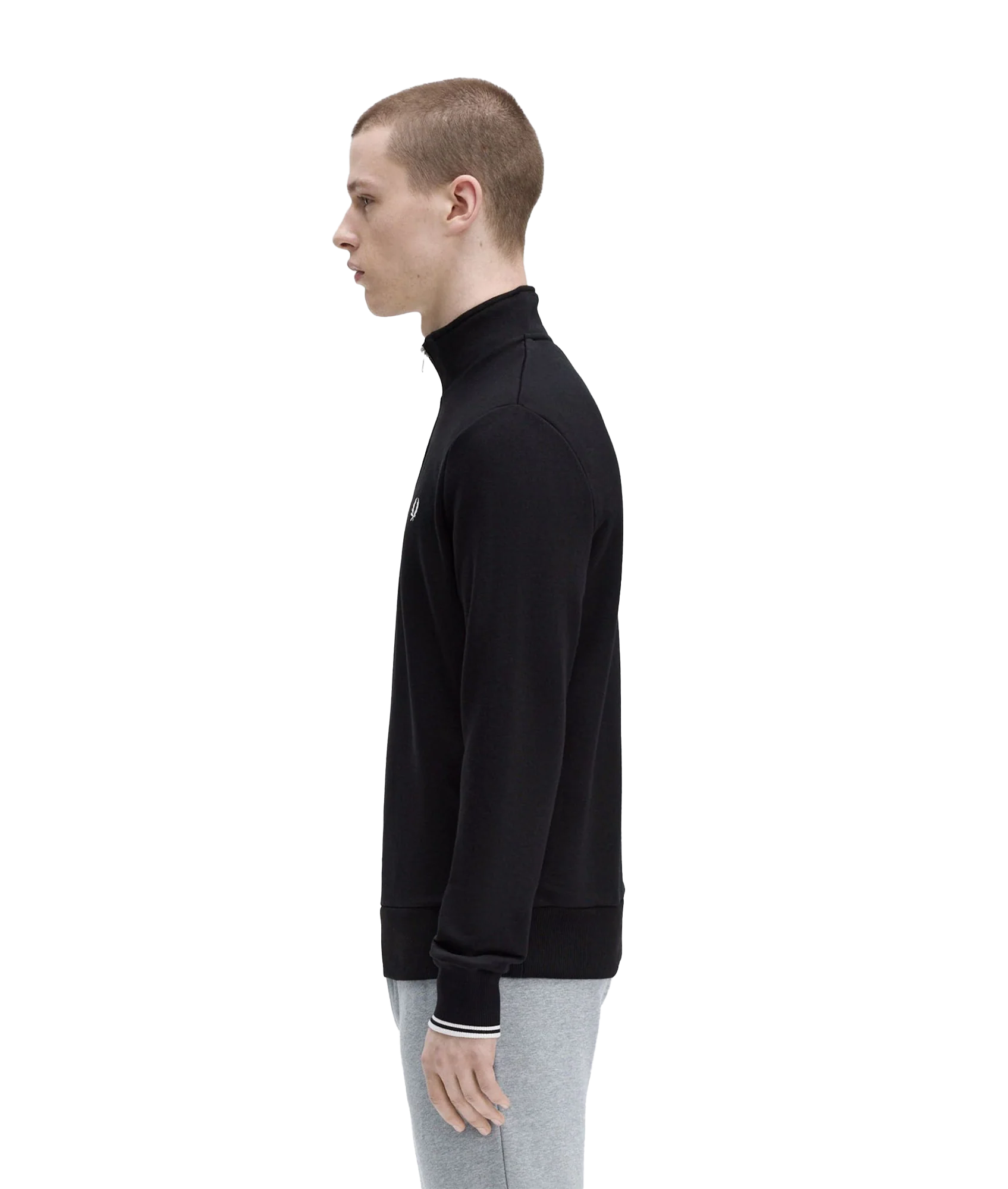 Half Zip Sweat - Black - Image 4