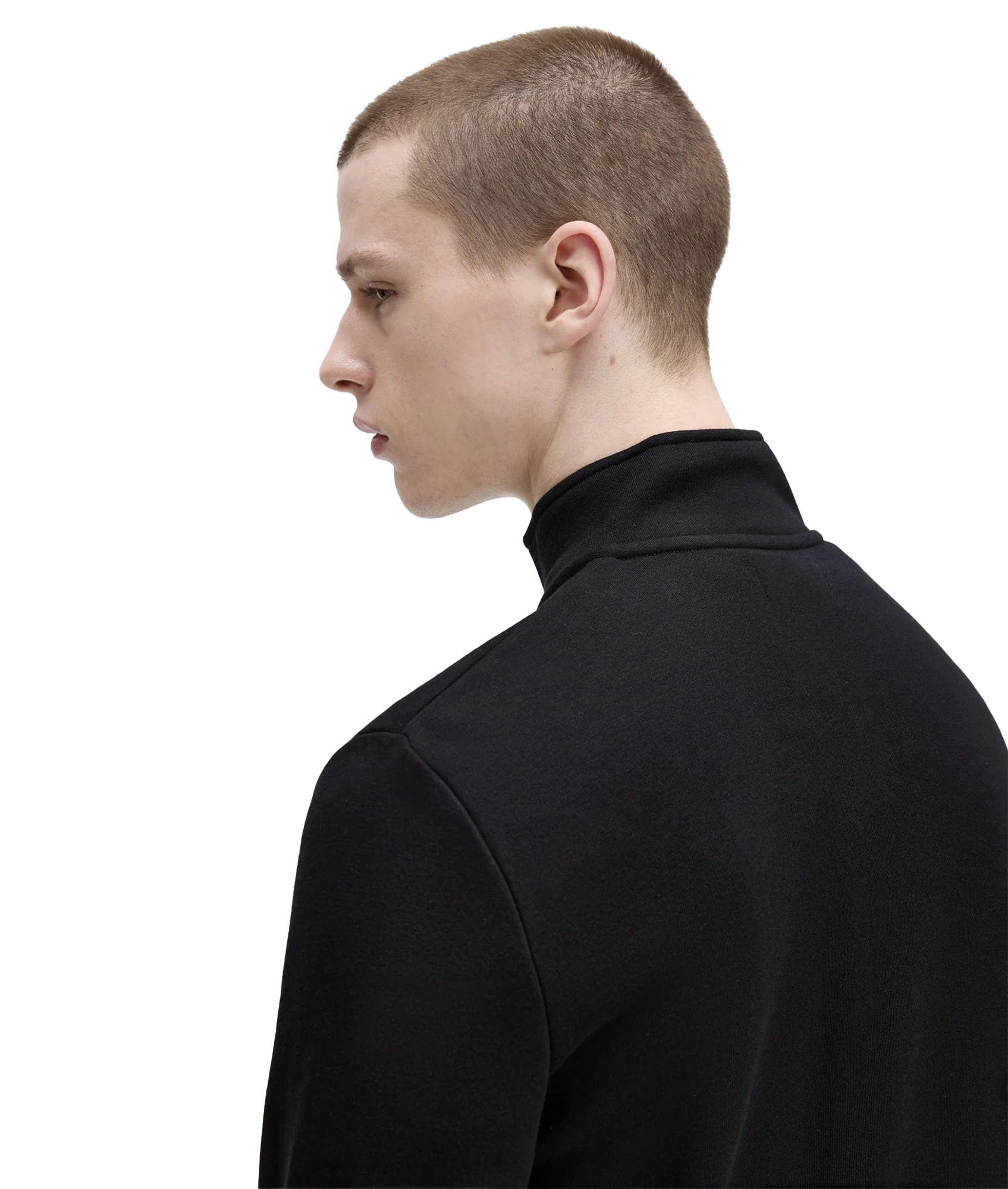 Half Zip Sweat - Black - Image 7