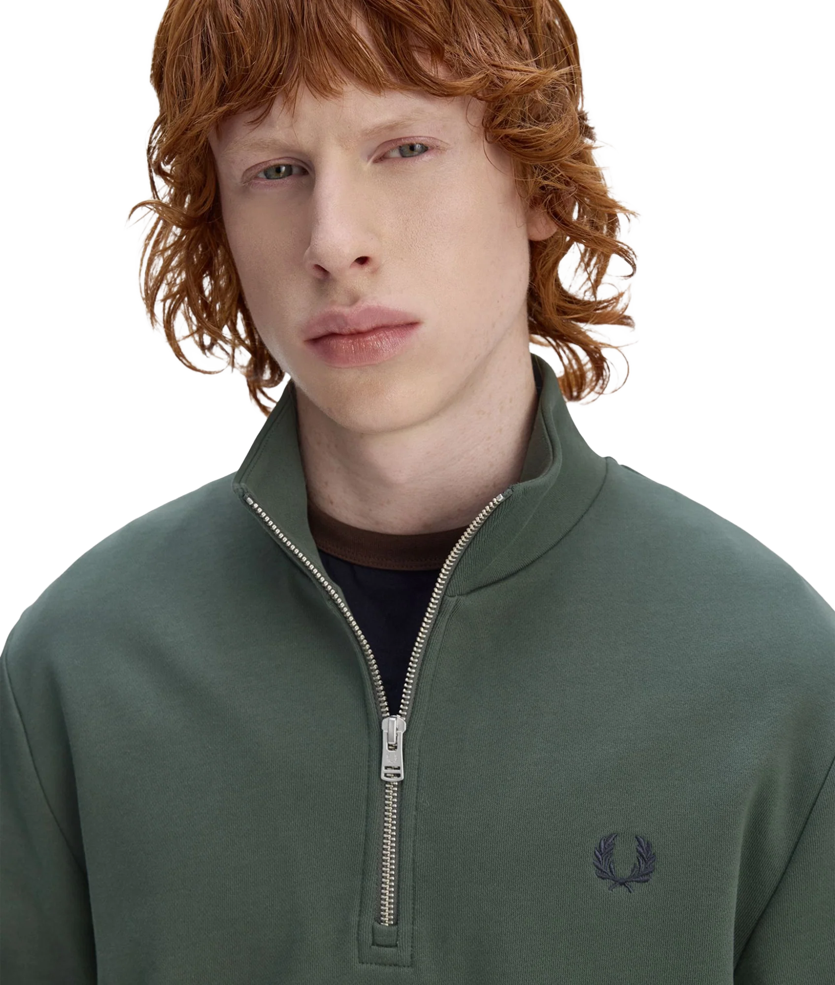 Half Zip Sweatshirt - Crtgrn/Snwt/Nvy - Image 5