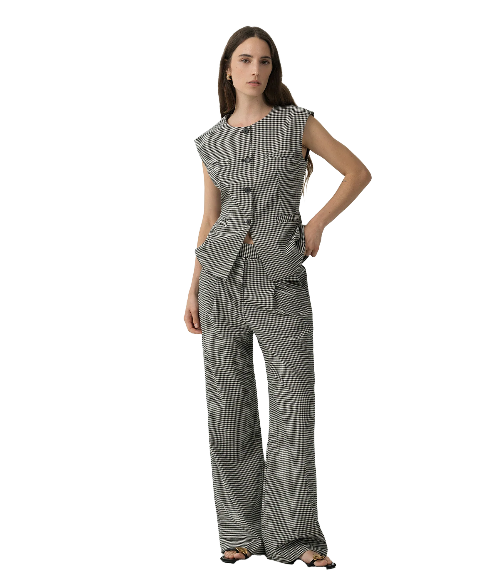 Holden Houndstooth Waistcoat - Multi - Image 2