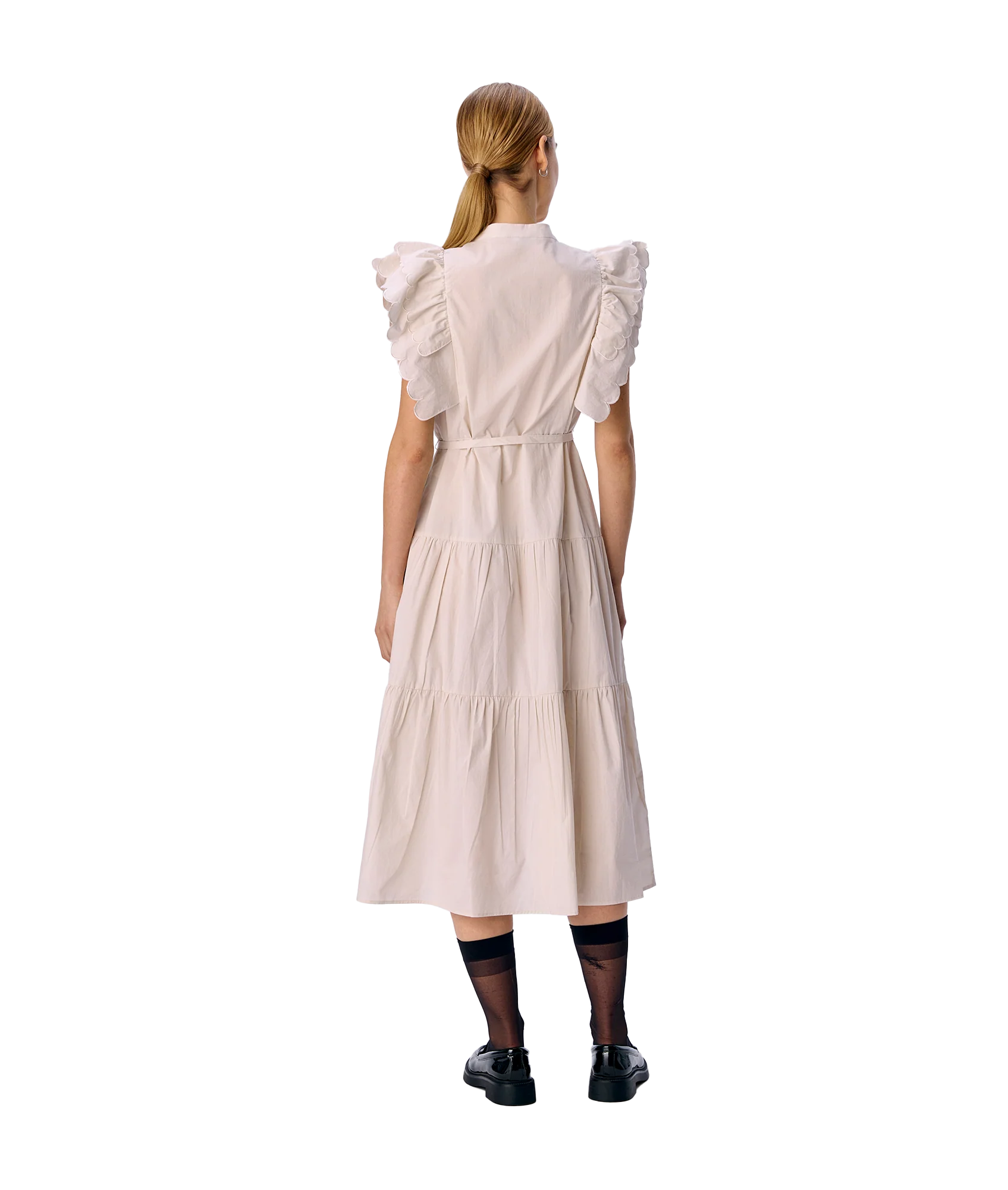 Hope Chinna S/S Long Dress E - White - Image 3