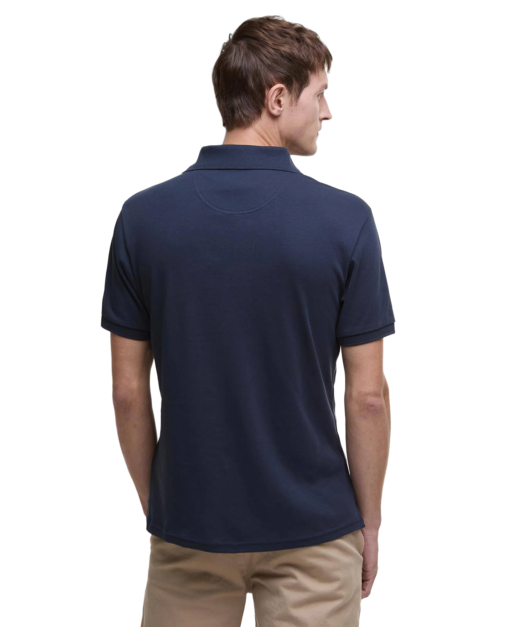 Hylton Interlock Tailored Fit Polo Shirt - Navy - Image 2