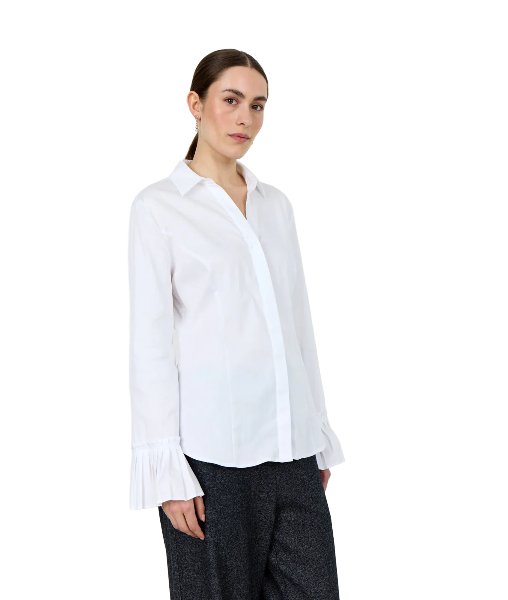 Isla Solid Shirt - White - Image 3
