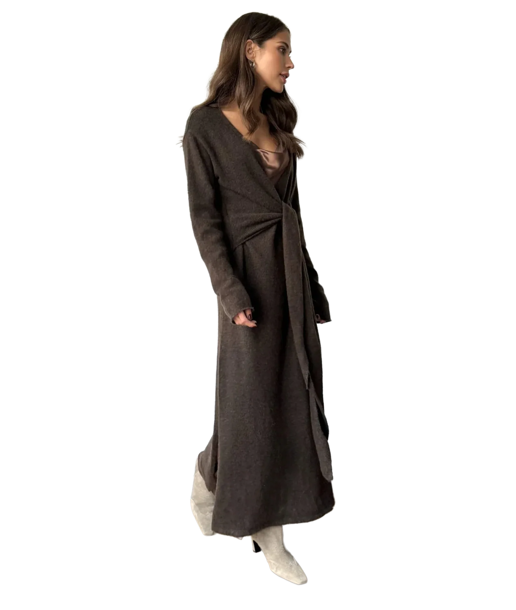 Keira Knit Dress - Dark Espresso - Image 3