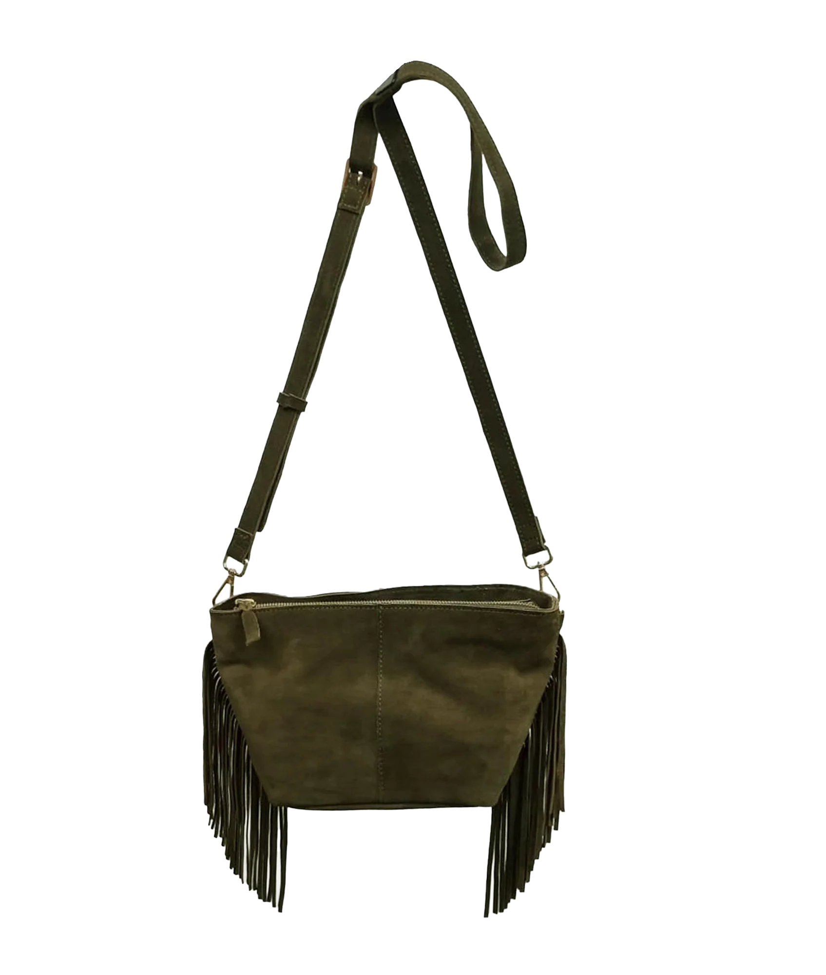 Kingston Tassle Cross Body Bag - Olive