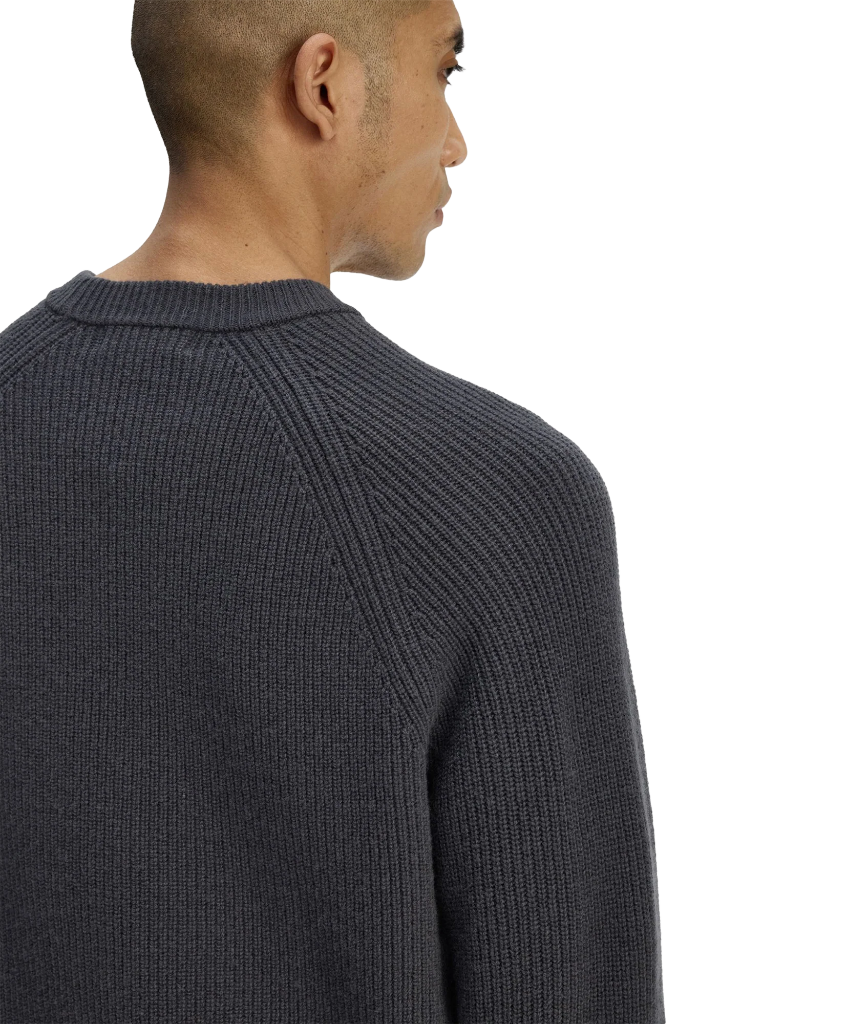 Lambswool Raglan Jumper - Anchor Grey - Image 5