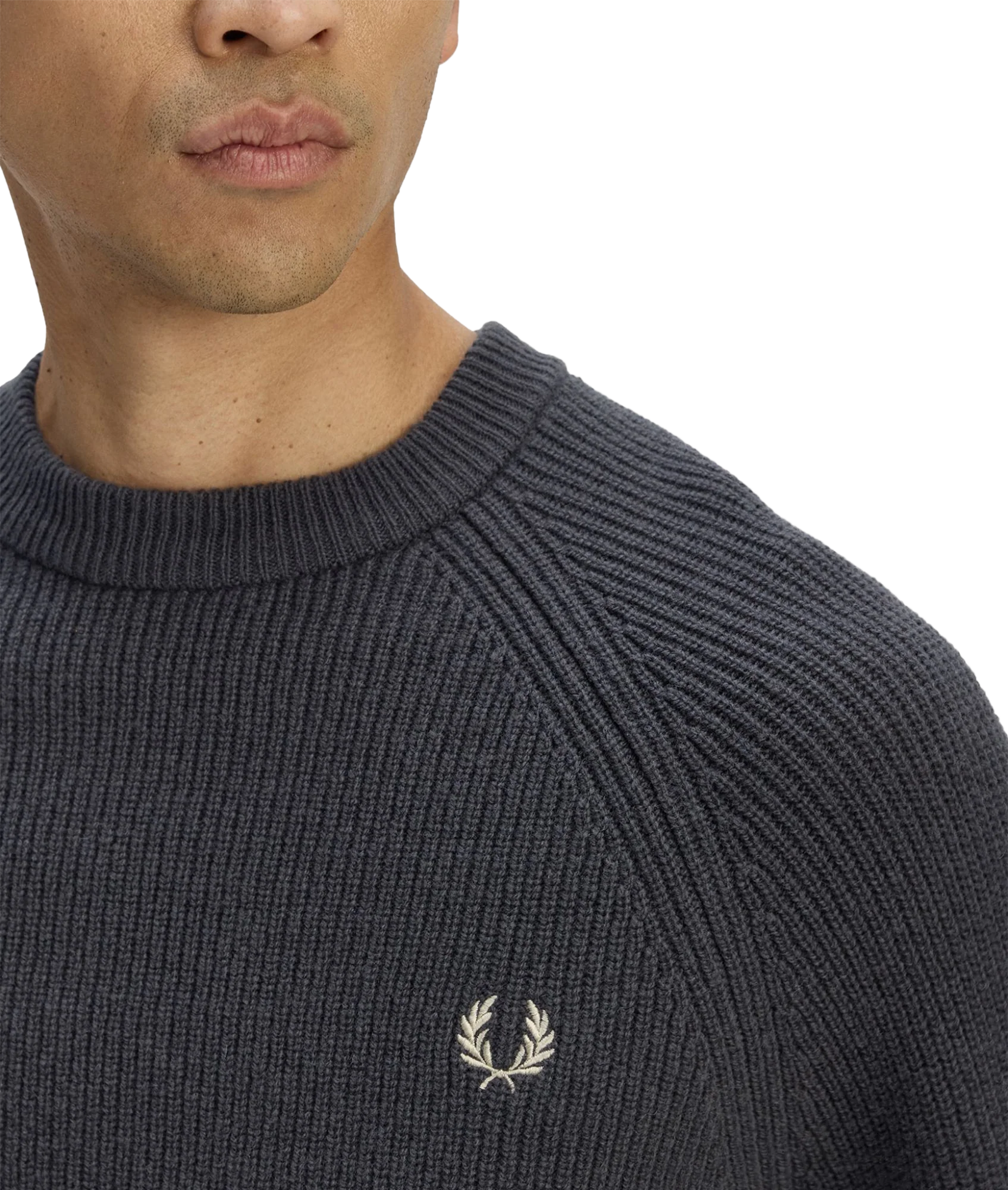 Lambswool Raglan Jumper - Anchor Grey - Image 6