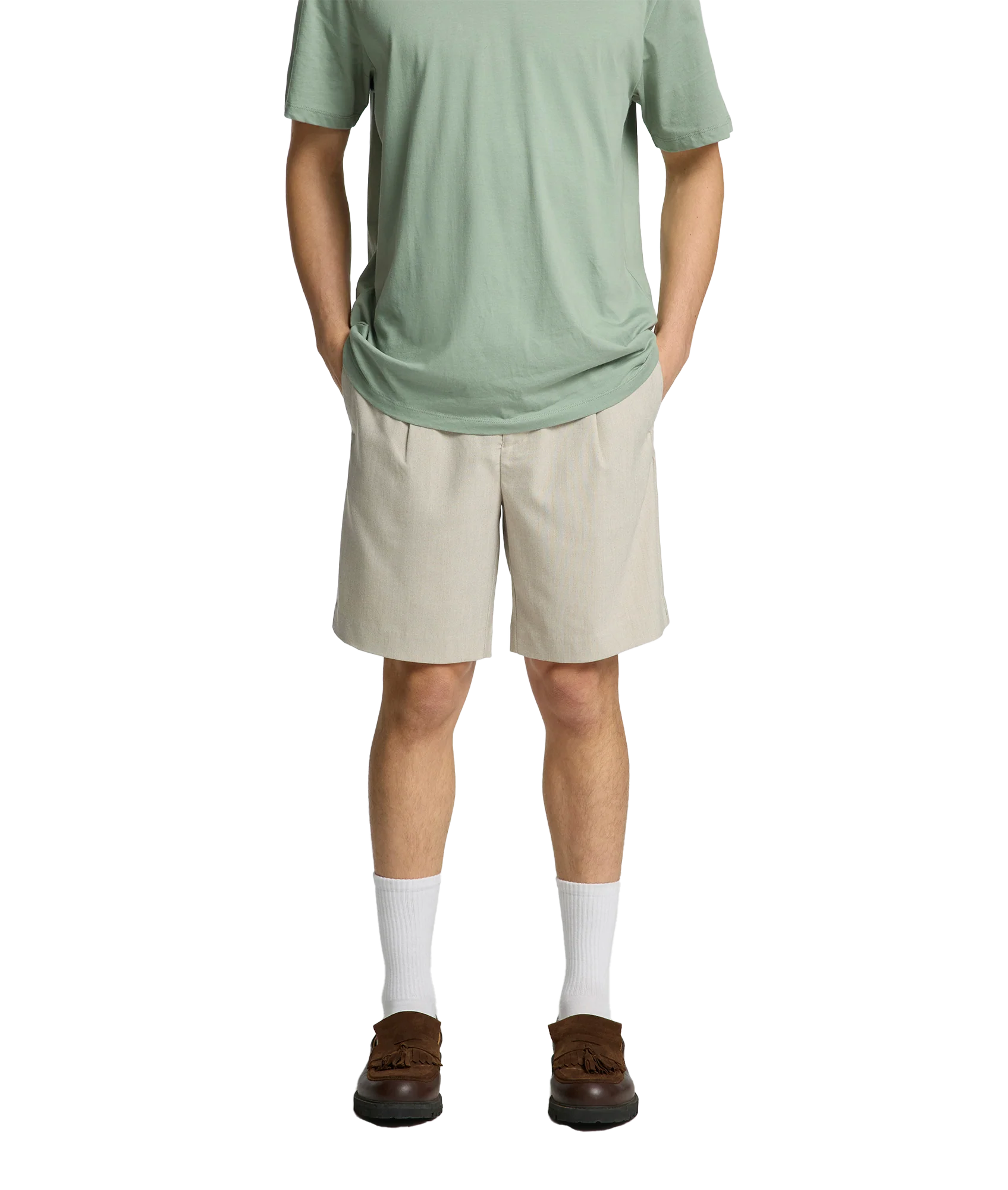 Leroy Pleat Short - Beige - Image 3
