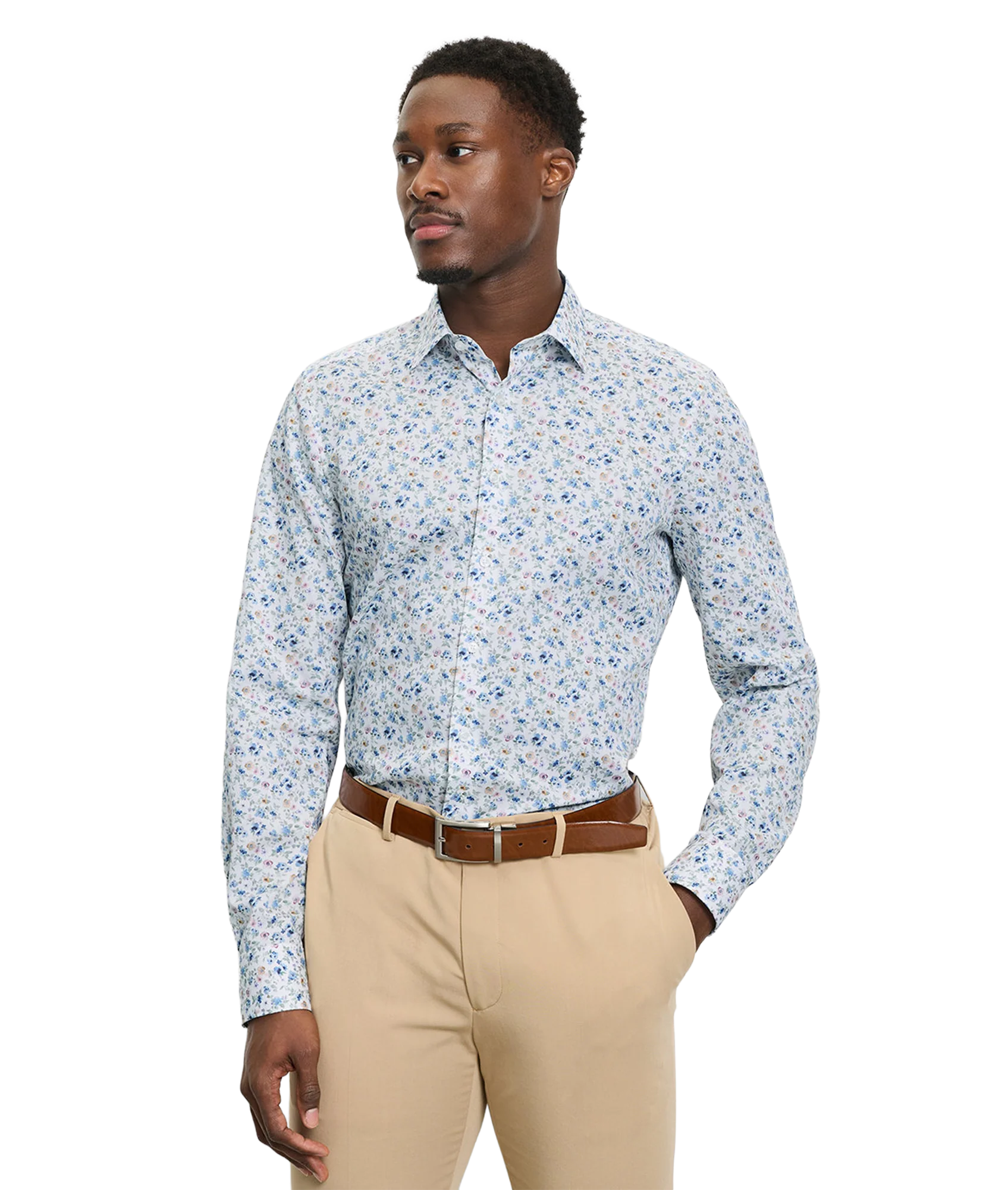 Level 5 Shirt - White/Ditsy Floral