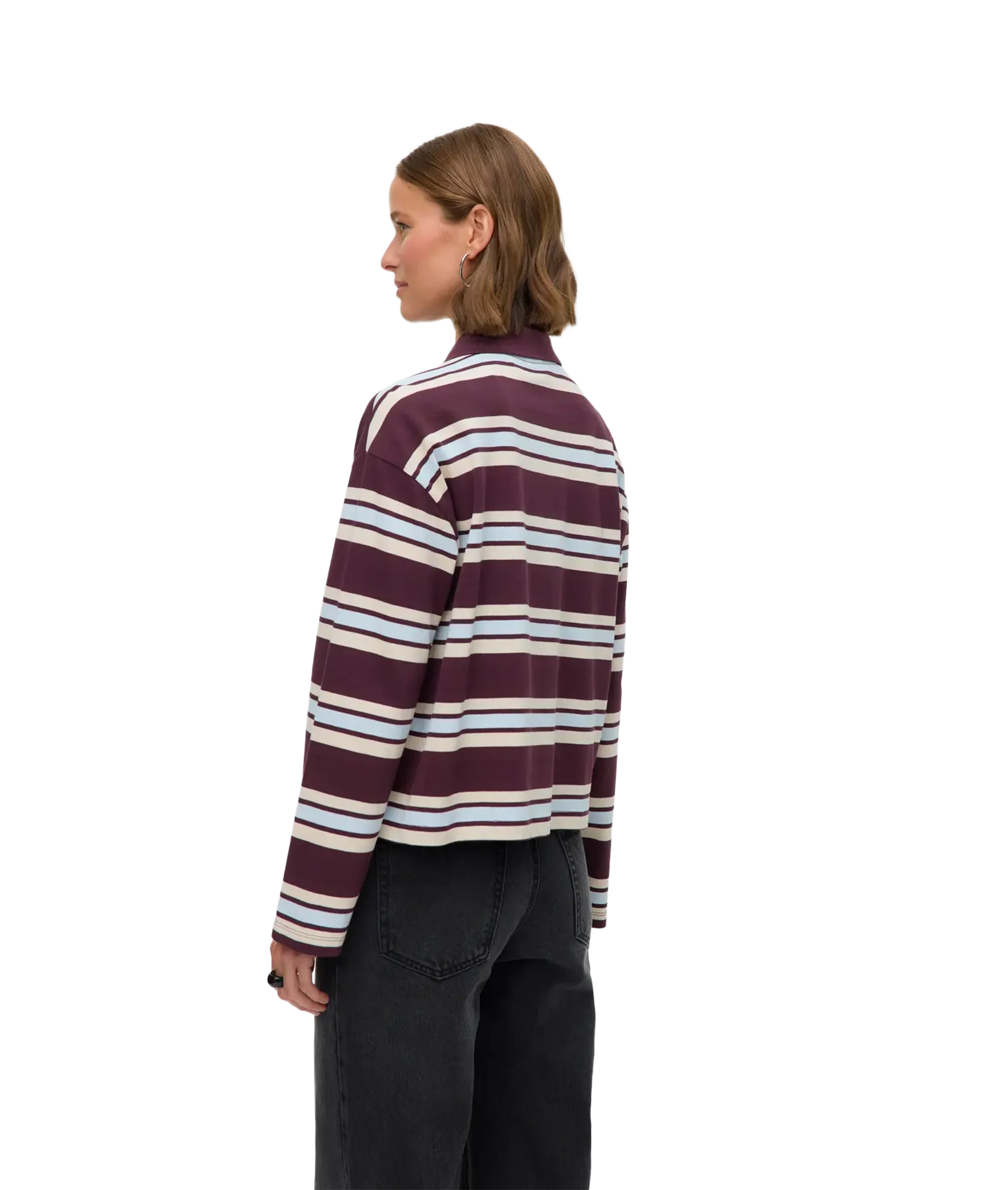 Lianna Ls Polo Top Box Jrs Ga - Oatmeal Mira - Image 3