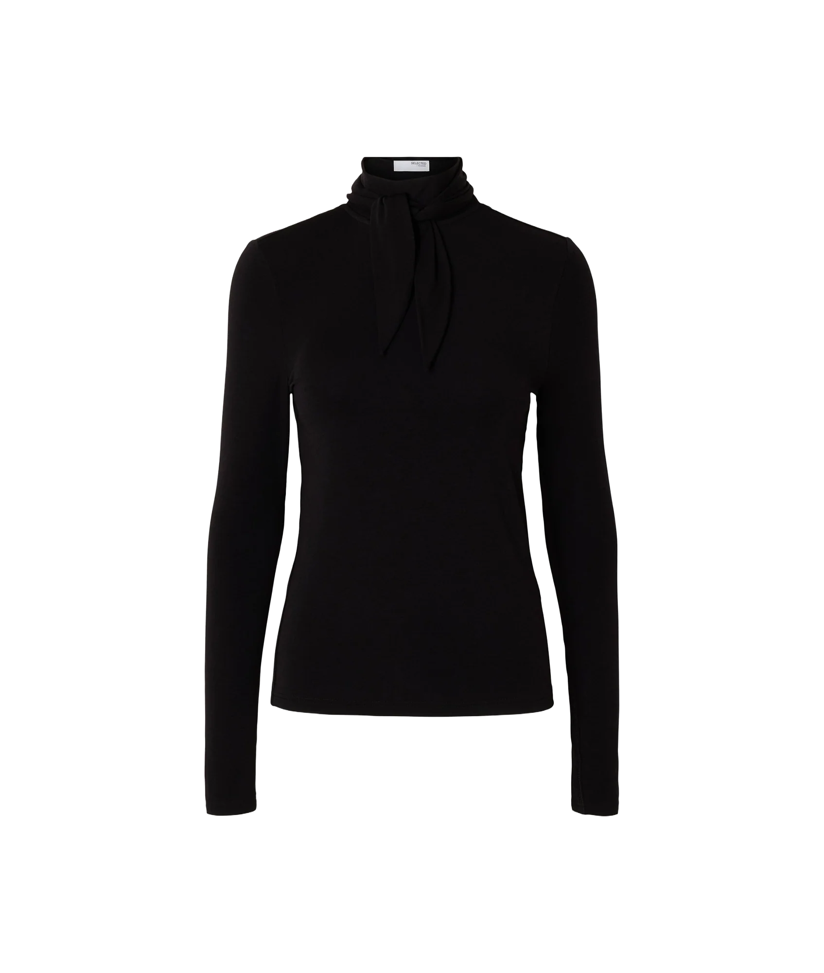 Lina Lano Ls High Neck Top - Black