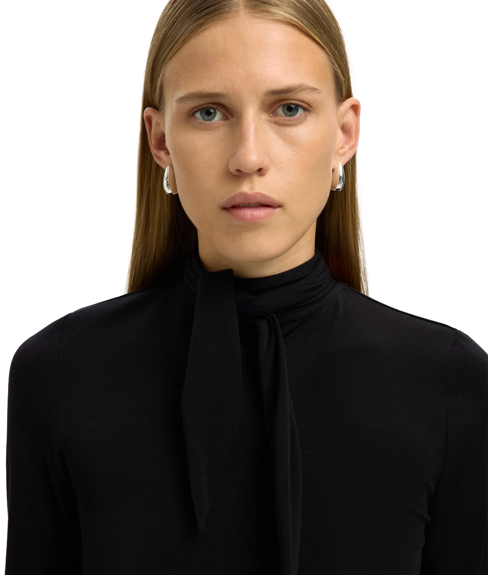 Lina Lano Ls High Neck Top - Black - Image 3