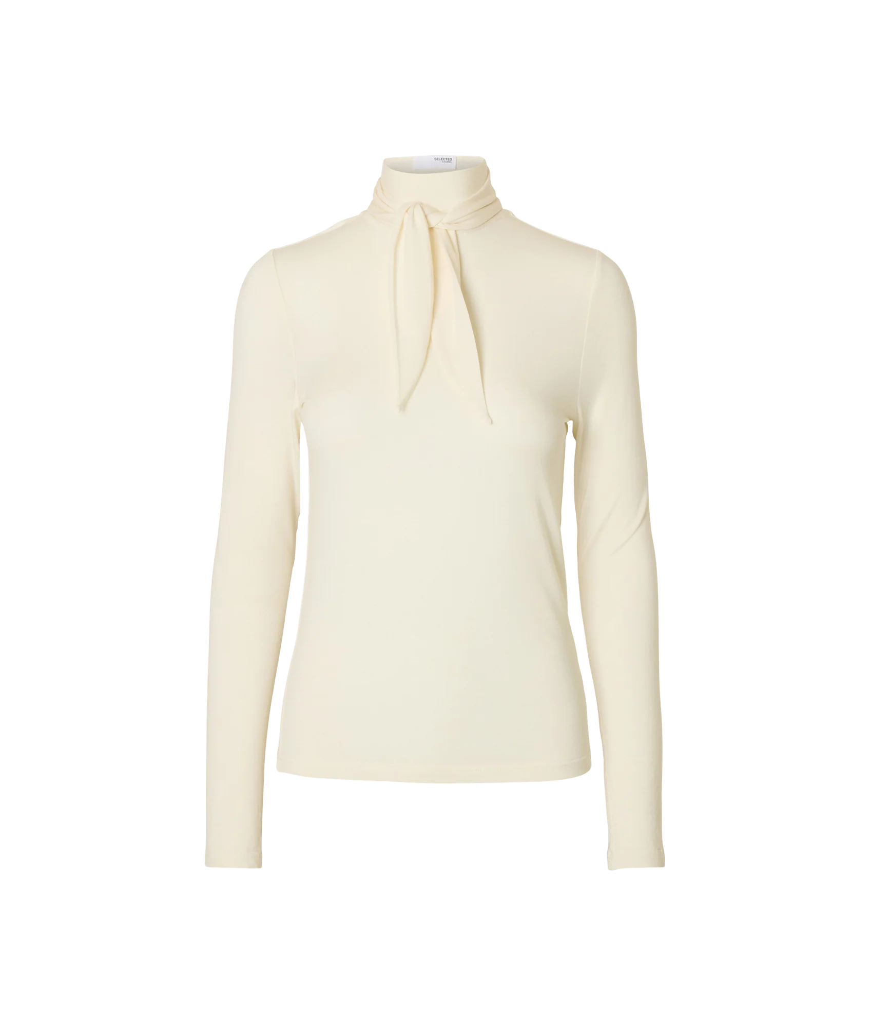 Lina Lano Ls High Neck Top - White