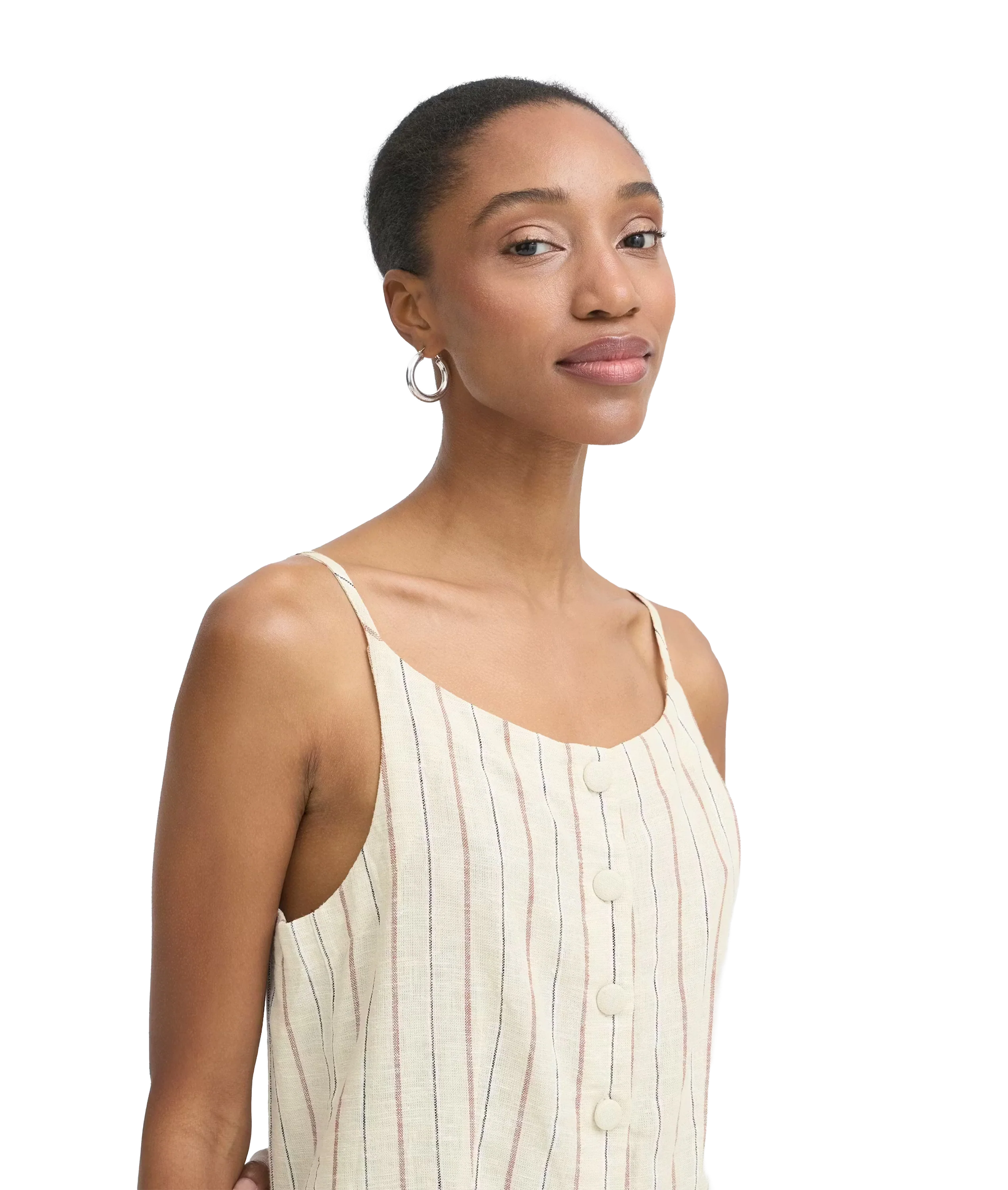 Linno Waistcoat - Brown Stripe - Image 3