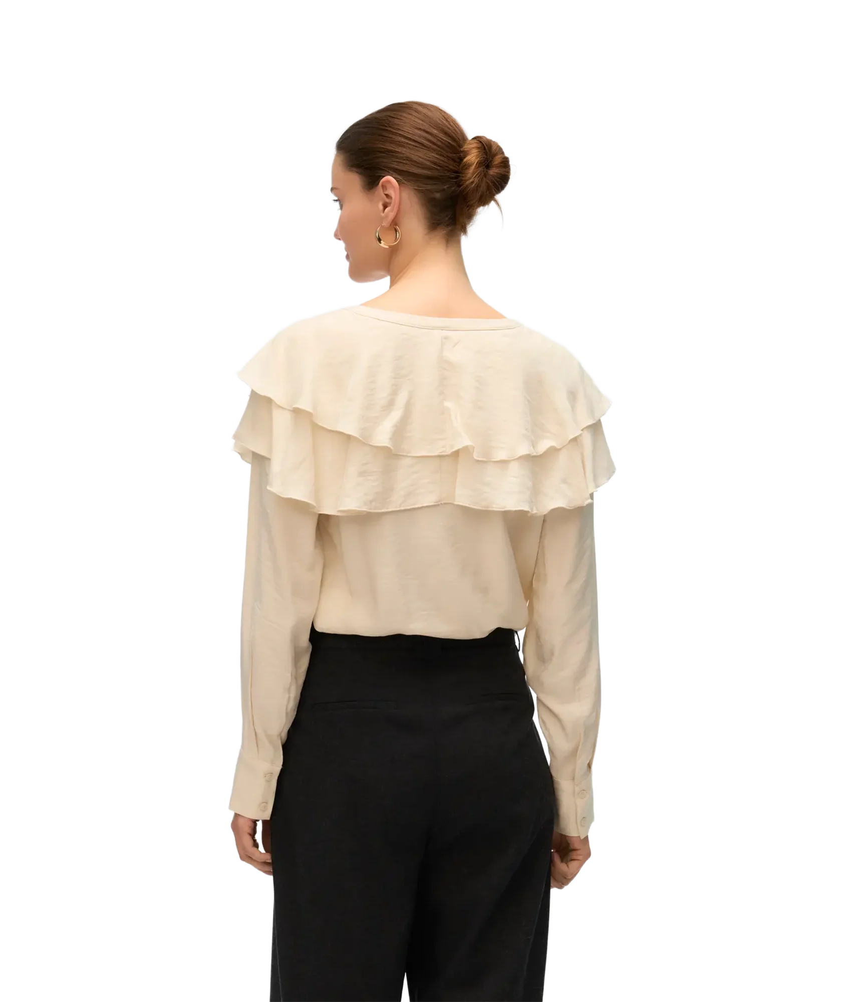 Lizzi Ls Flounce Top Ga - Birch - Image 3
