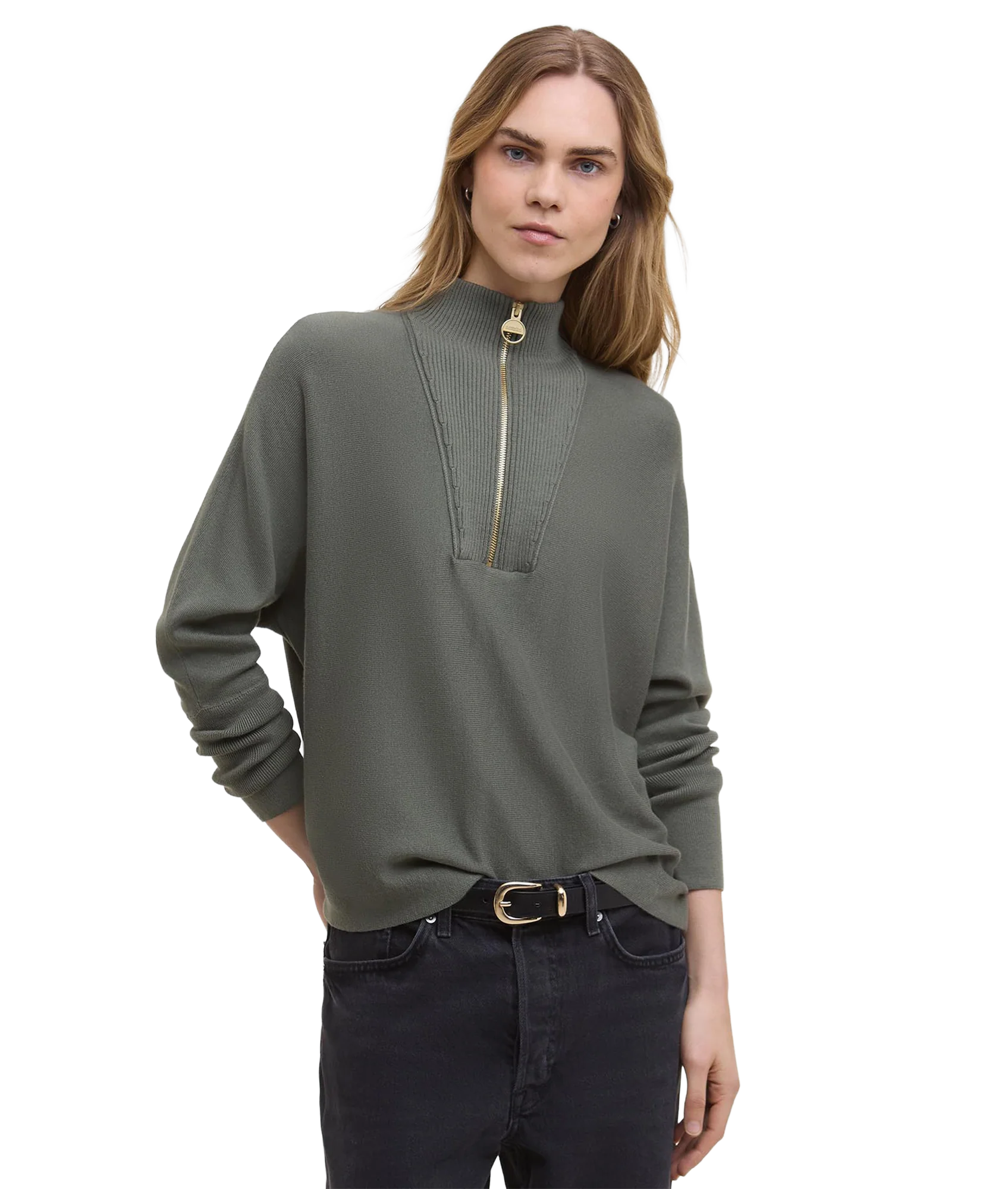 Lola Knitted Jumper - Dusky Khaki