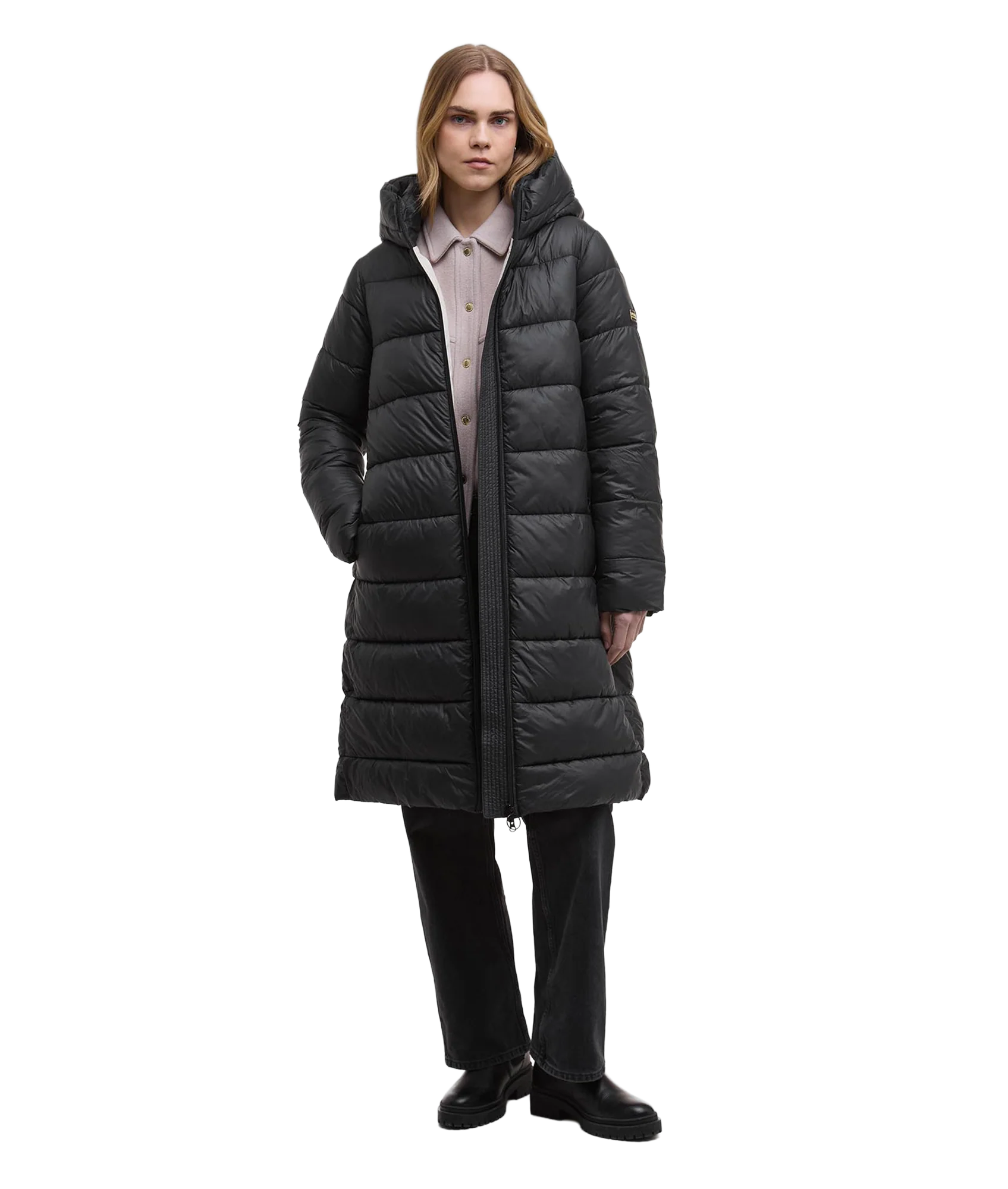 Longline Olivios Puffer Jacket - Black