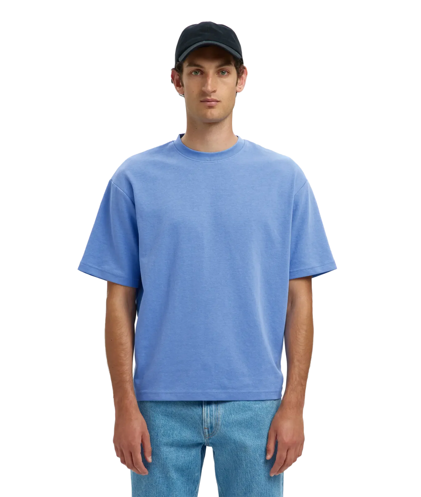 Looseoscar Ss O-Neck Tee Noos - Blue Bonnet - Image 2