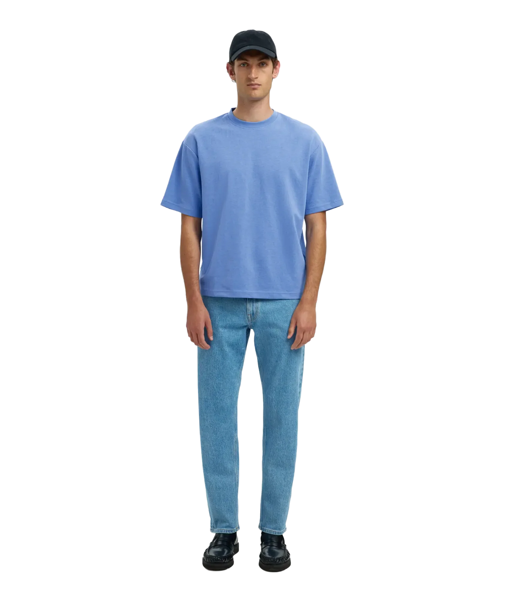 Looseoscar Ss O-Neck Tee Noos - Blue Bonnet - Image 4