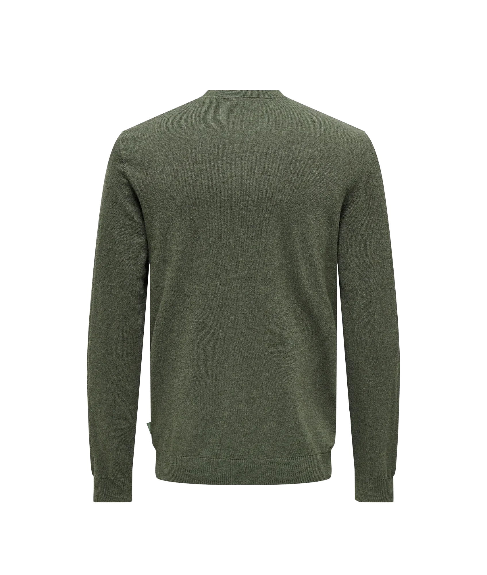 Loui Reg 12 Mel Crew Knit Noos - Castor Gray Melange - Image 2