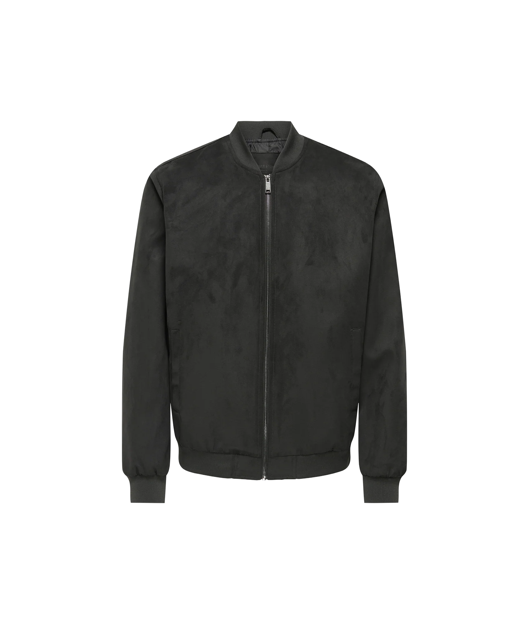 Lucas Fake Suede Bomber Otw - Black