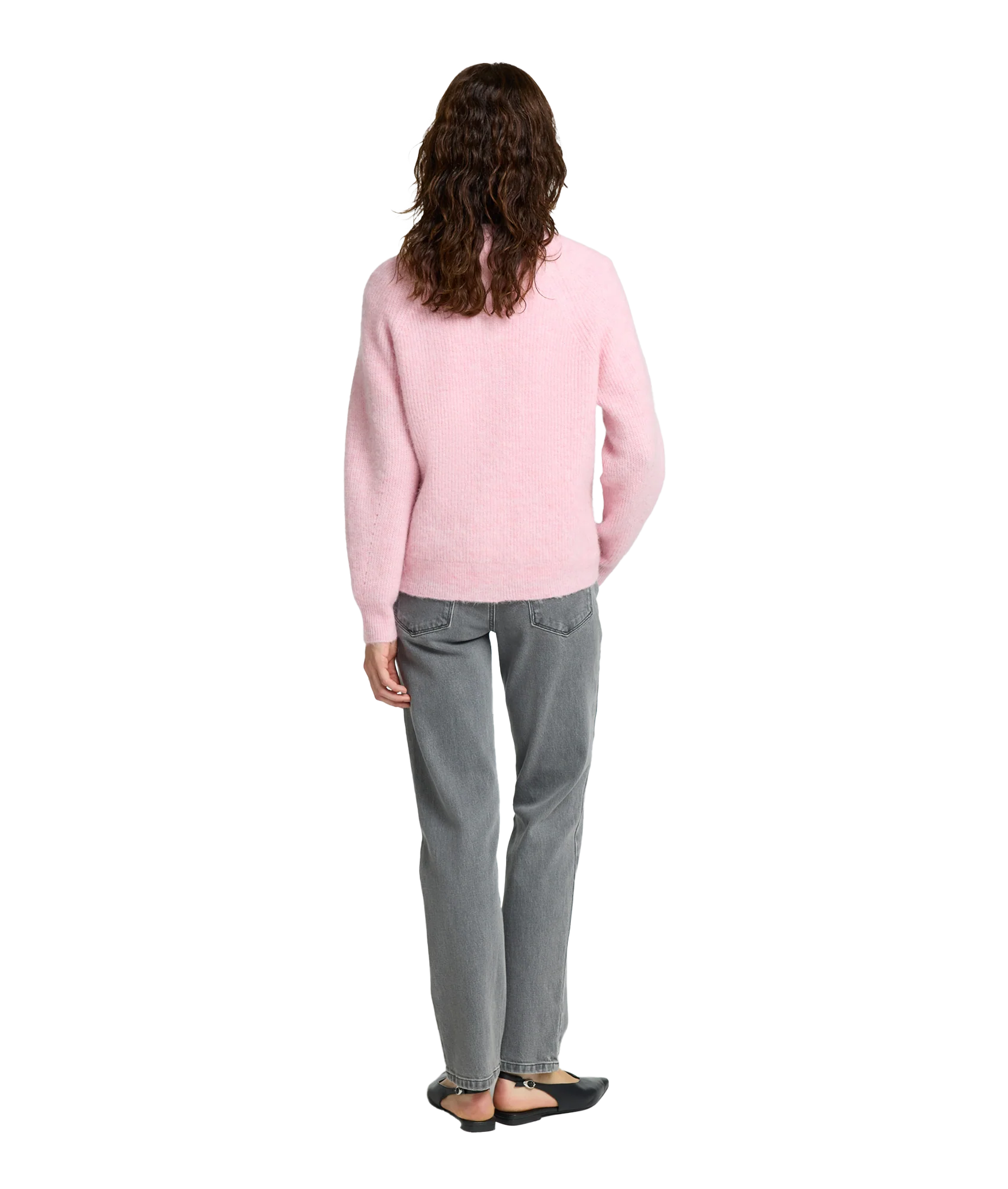 Lulu Ls Knit Short Cardigan Noos - Pink - Image 6