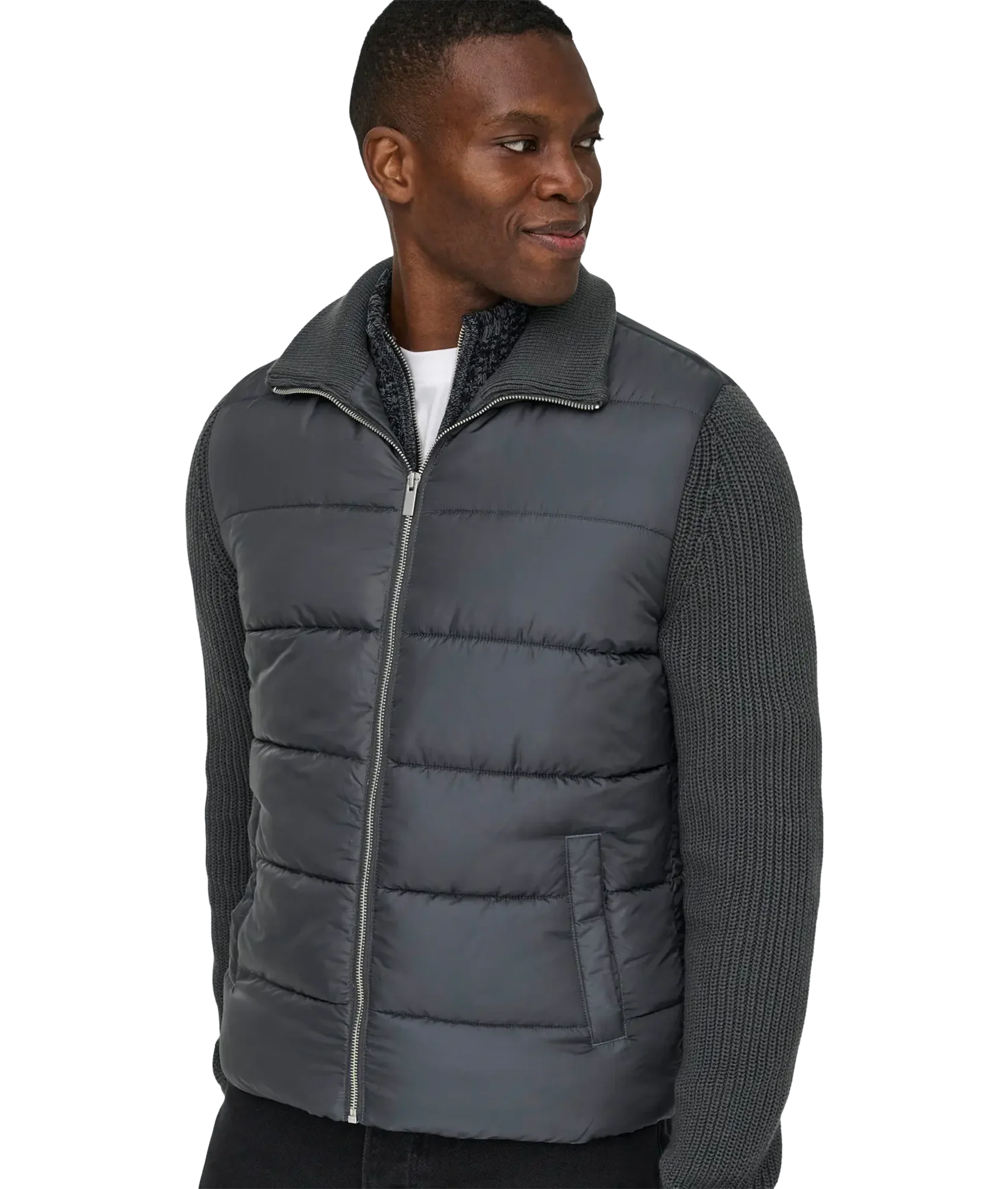 Mane Life Mixed Jacket Otw - Grey - Image 2
