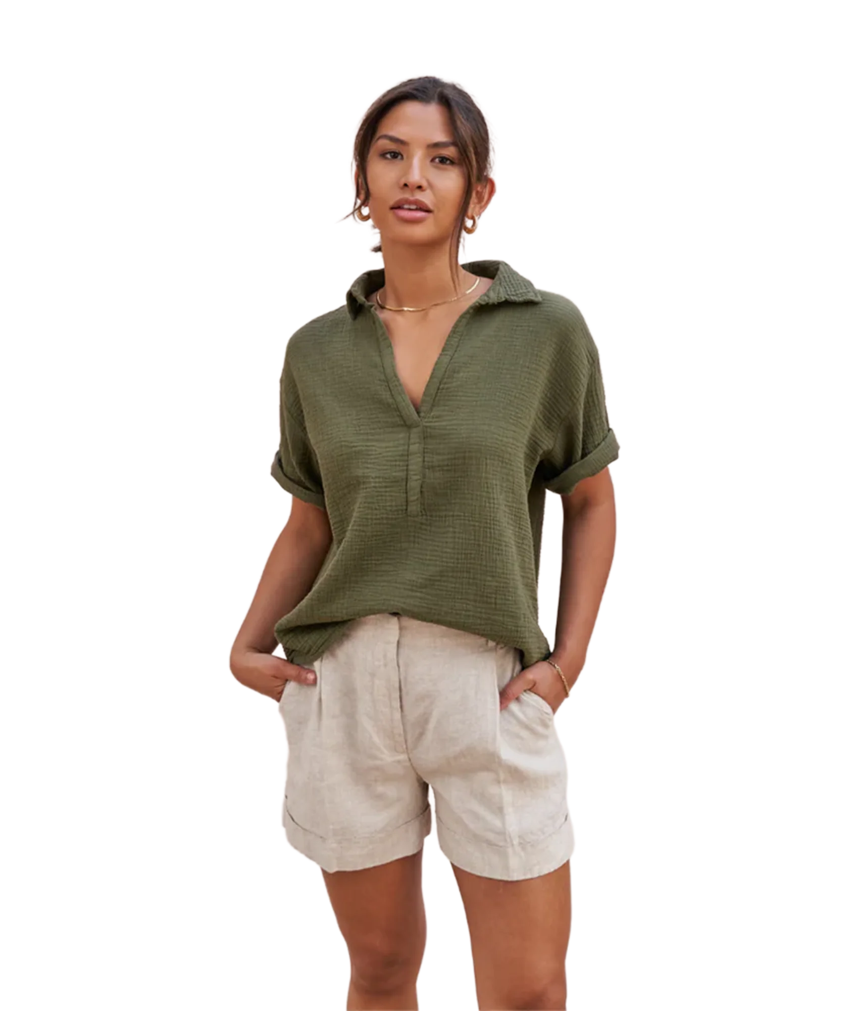 Mariana Shirt - Khaki - Image 2