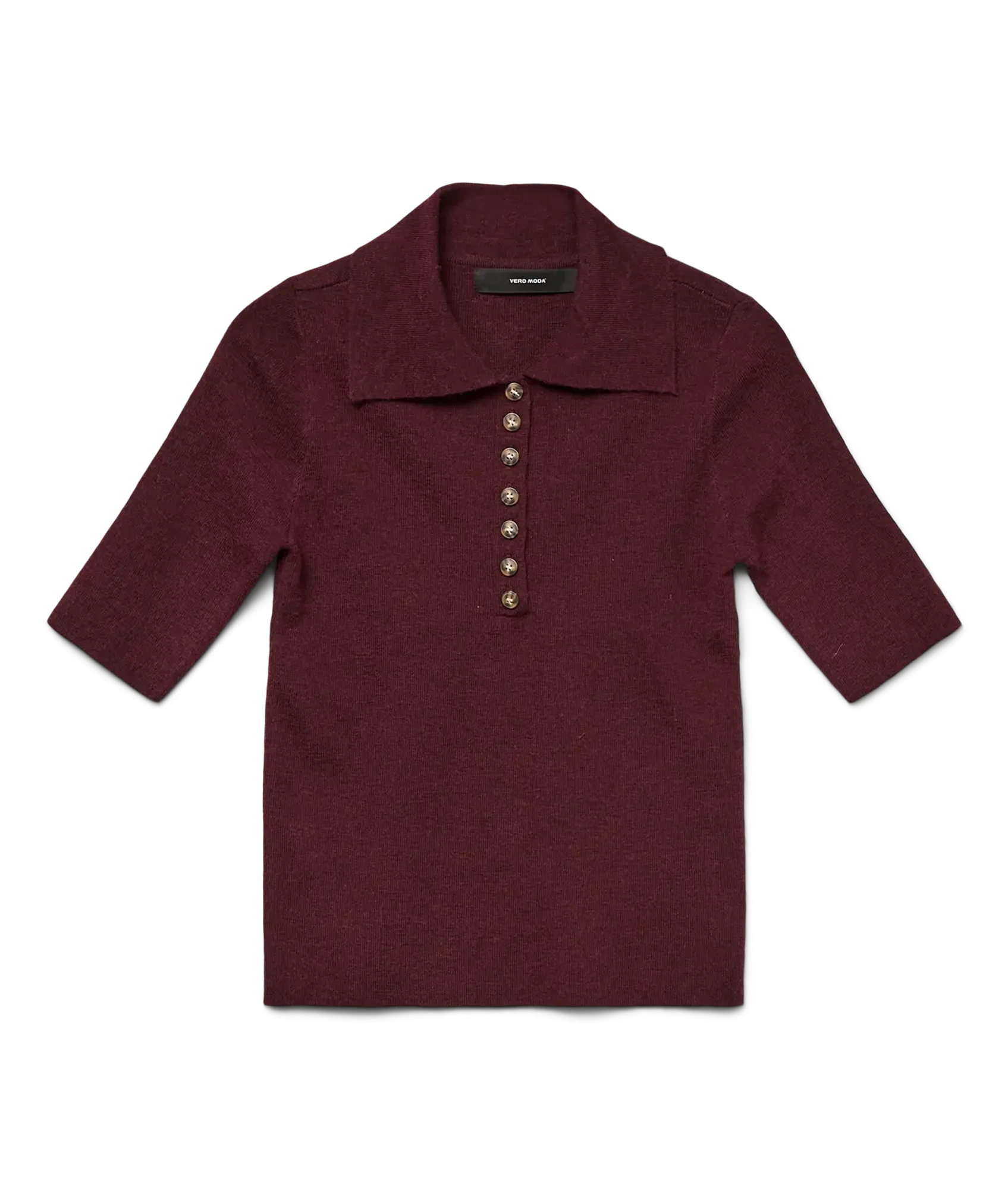 Marina 2/4 Poloneck Pullover - Winetasting Melange