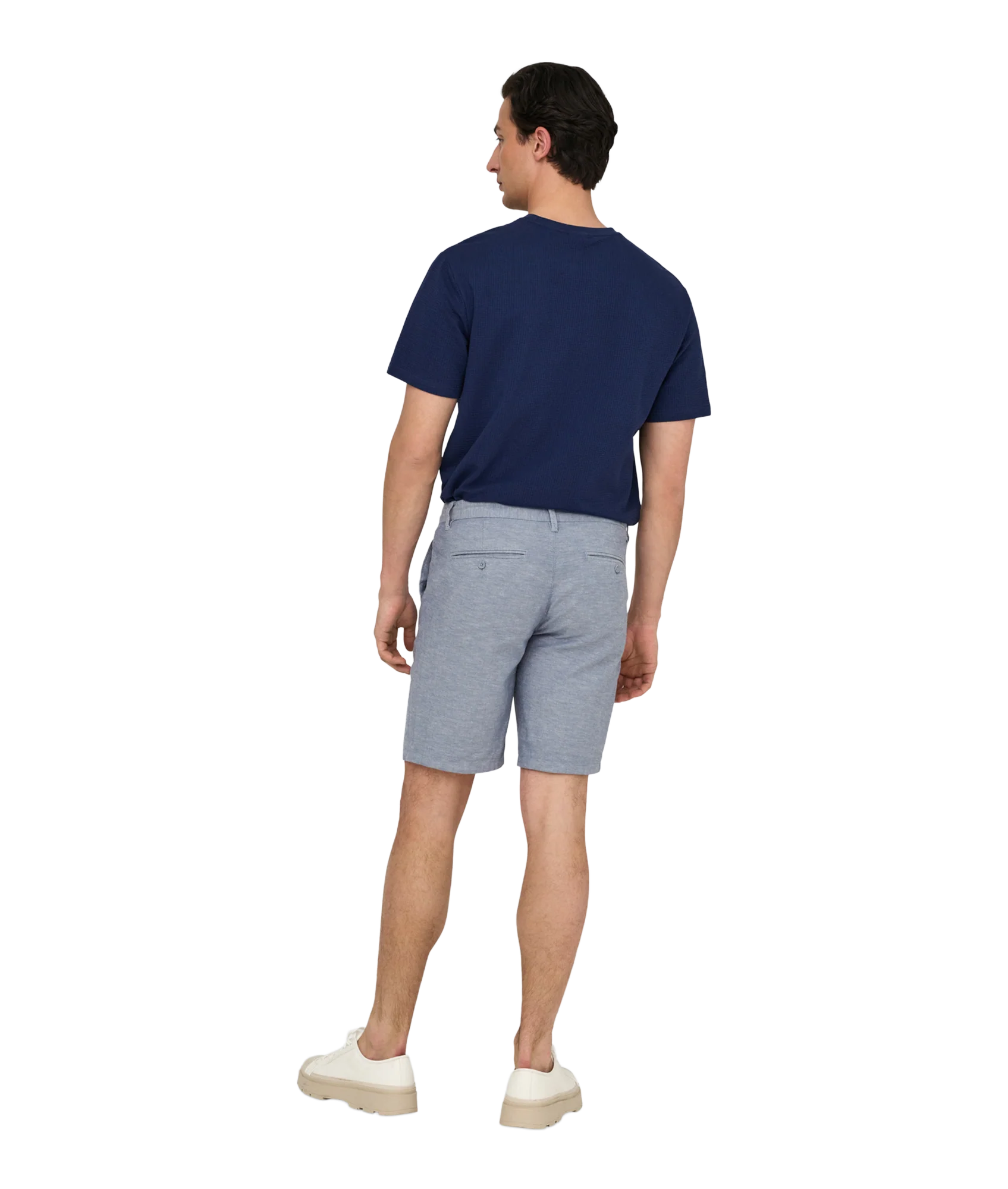 Mark 0011 Cotton Linen Shorts - Blue - Image 5