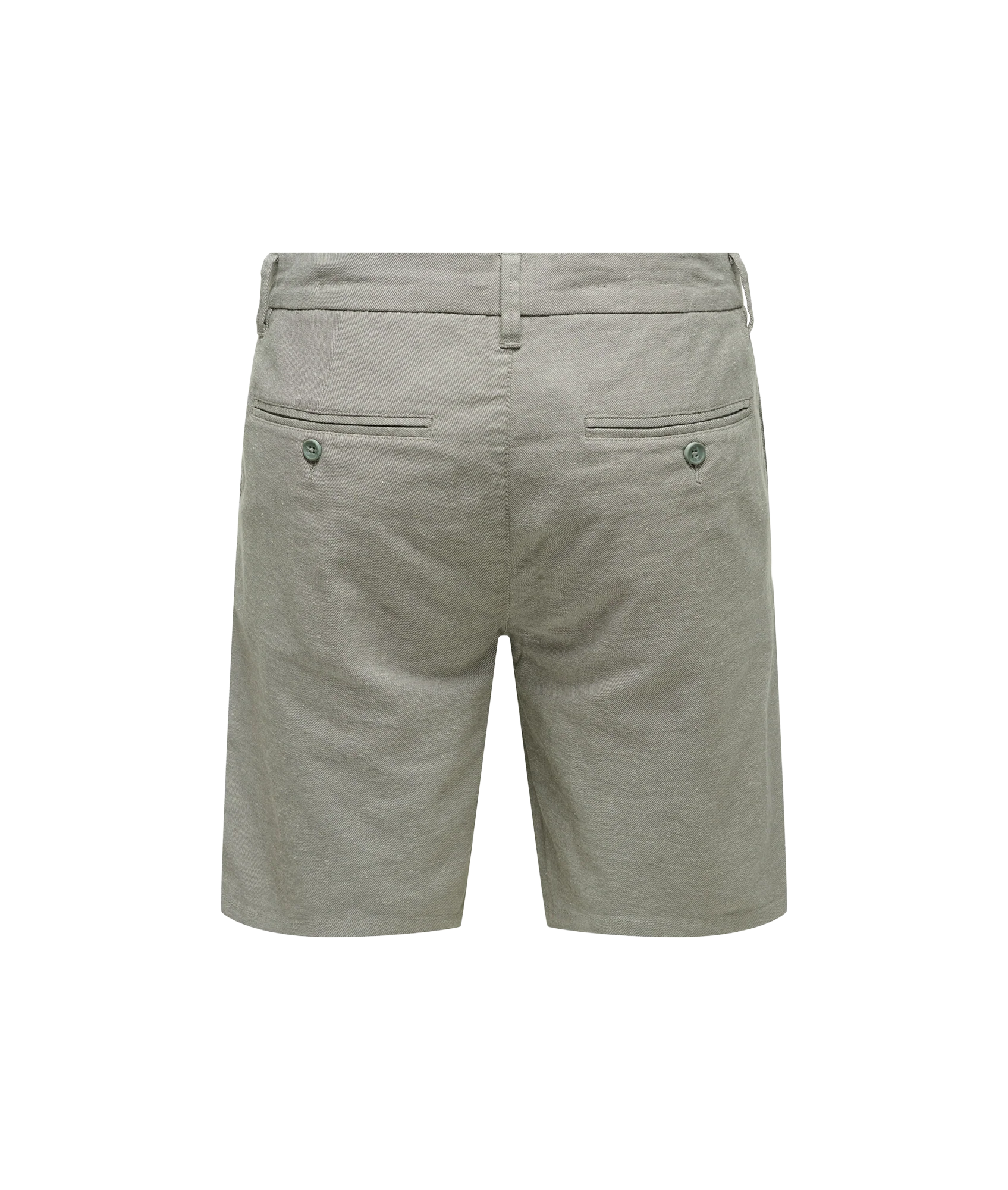 Mark 0011 Cotton Linen Shorts - Grey - Image 2
