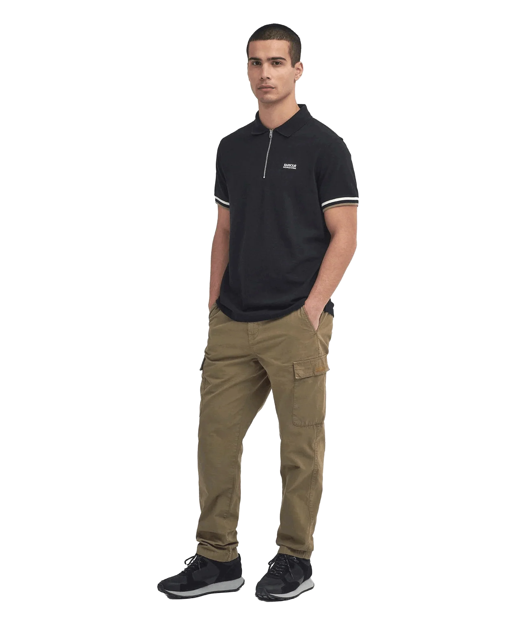 Buxton Short-Sleeved Polo Shirt - Black - Image 3
