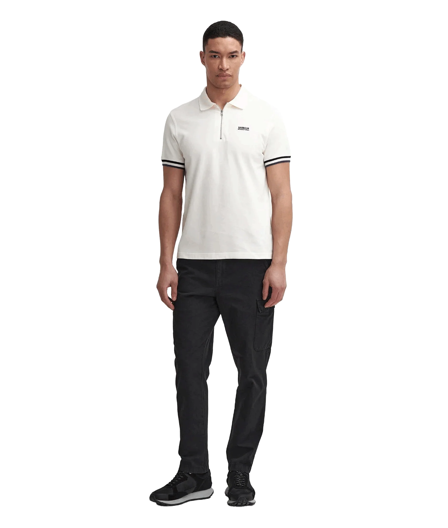 Buxton Short-Sleeved Polo Shirt - Cream - Image 3