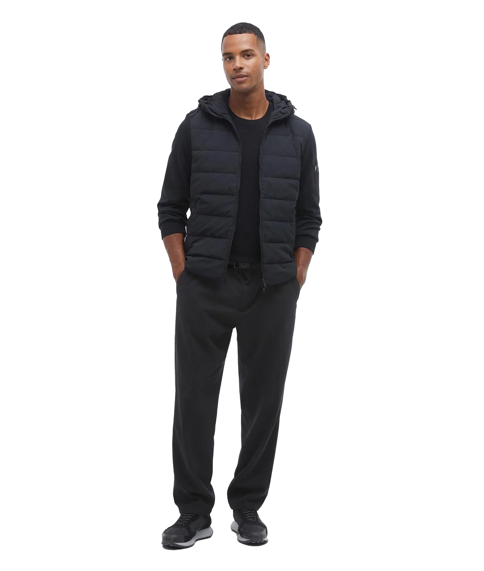 Stanley Hooded Quilted Sweatshirt - Black - Image 2