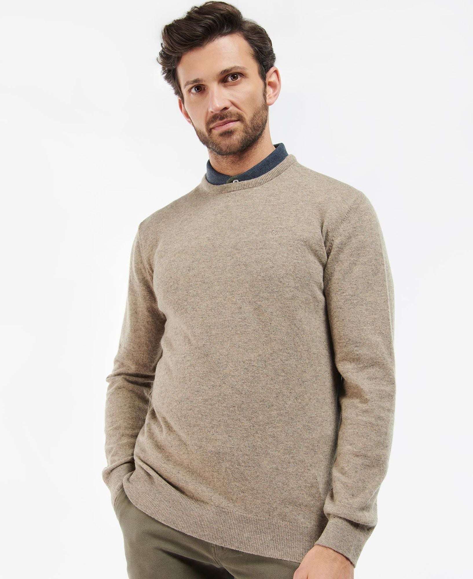 Essential Lambswool Crew Neck Sweatshirt - Beige - Image 2
