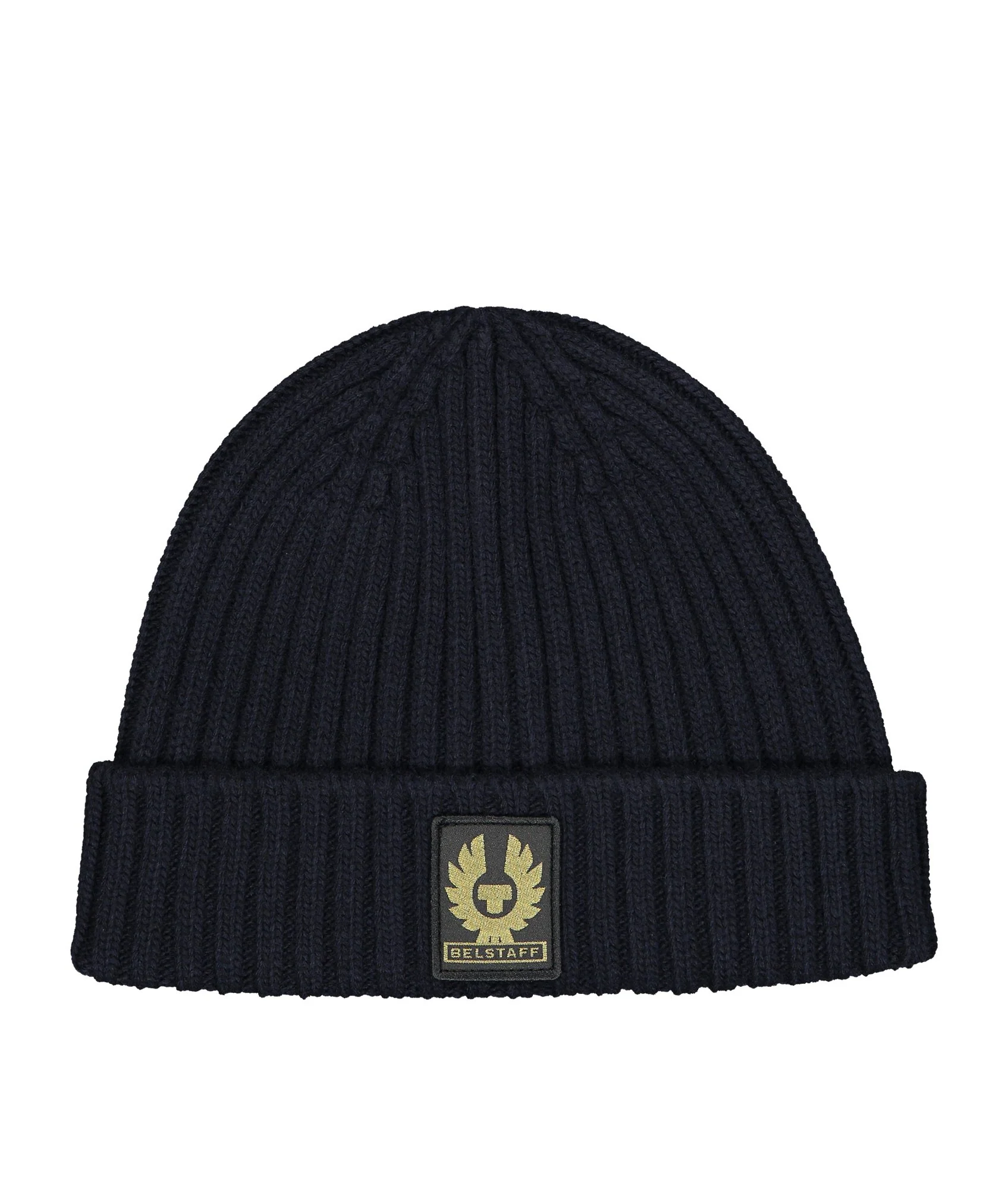 Watch Lambswool Beanie Hat - Navy