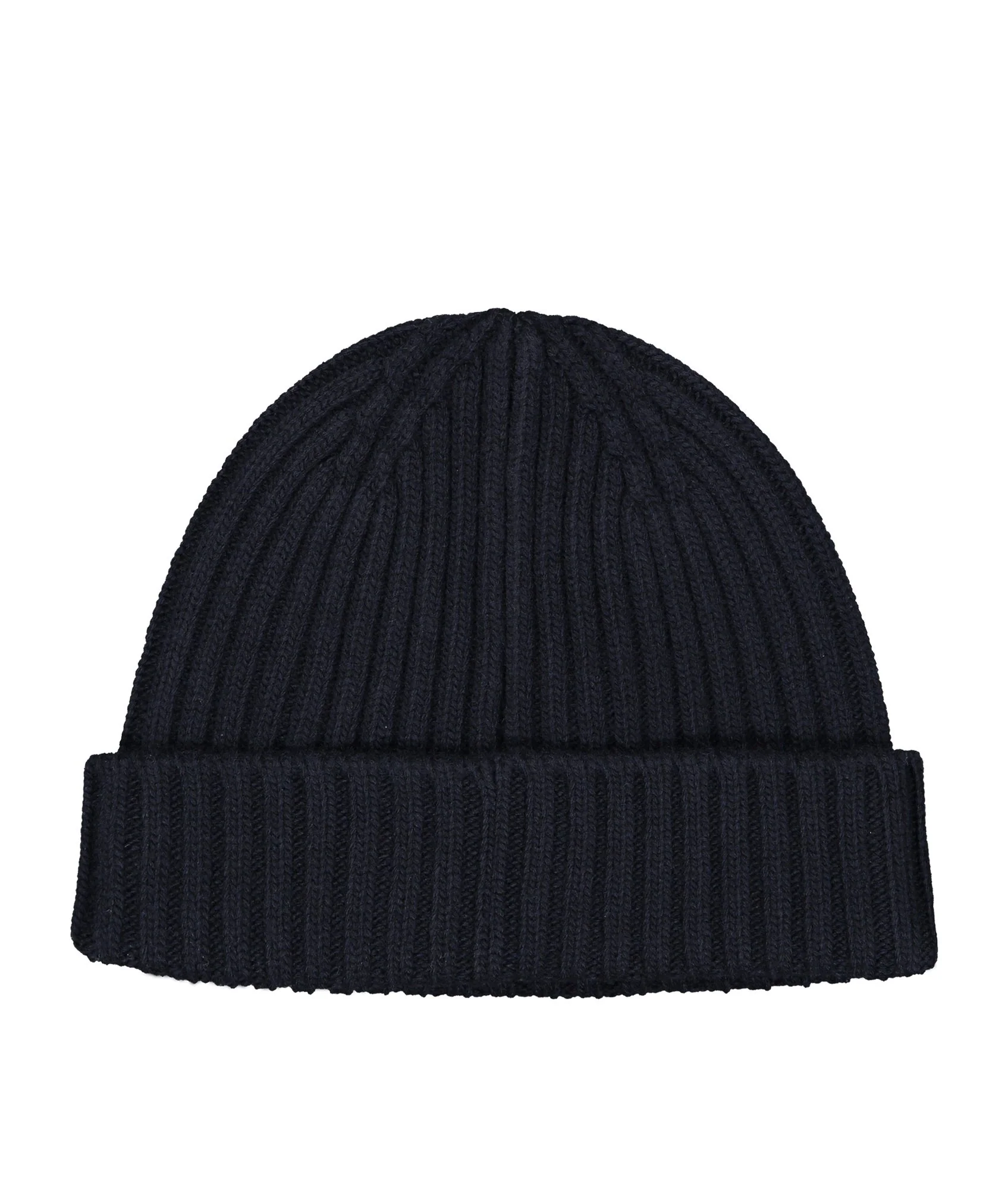 Watch Lambswool Beanie Hat - Navy - Image 4