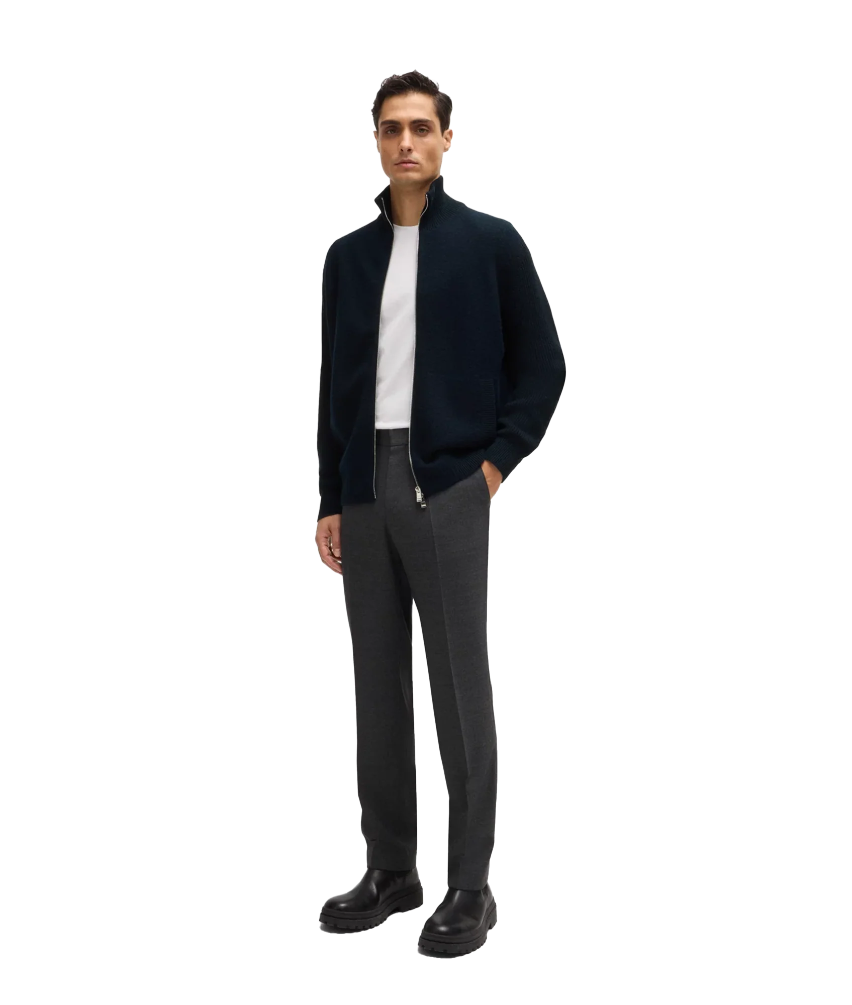 Mens Boss Black Knitwear - Image 2