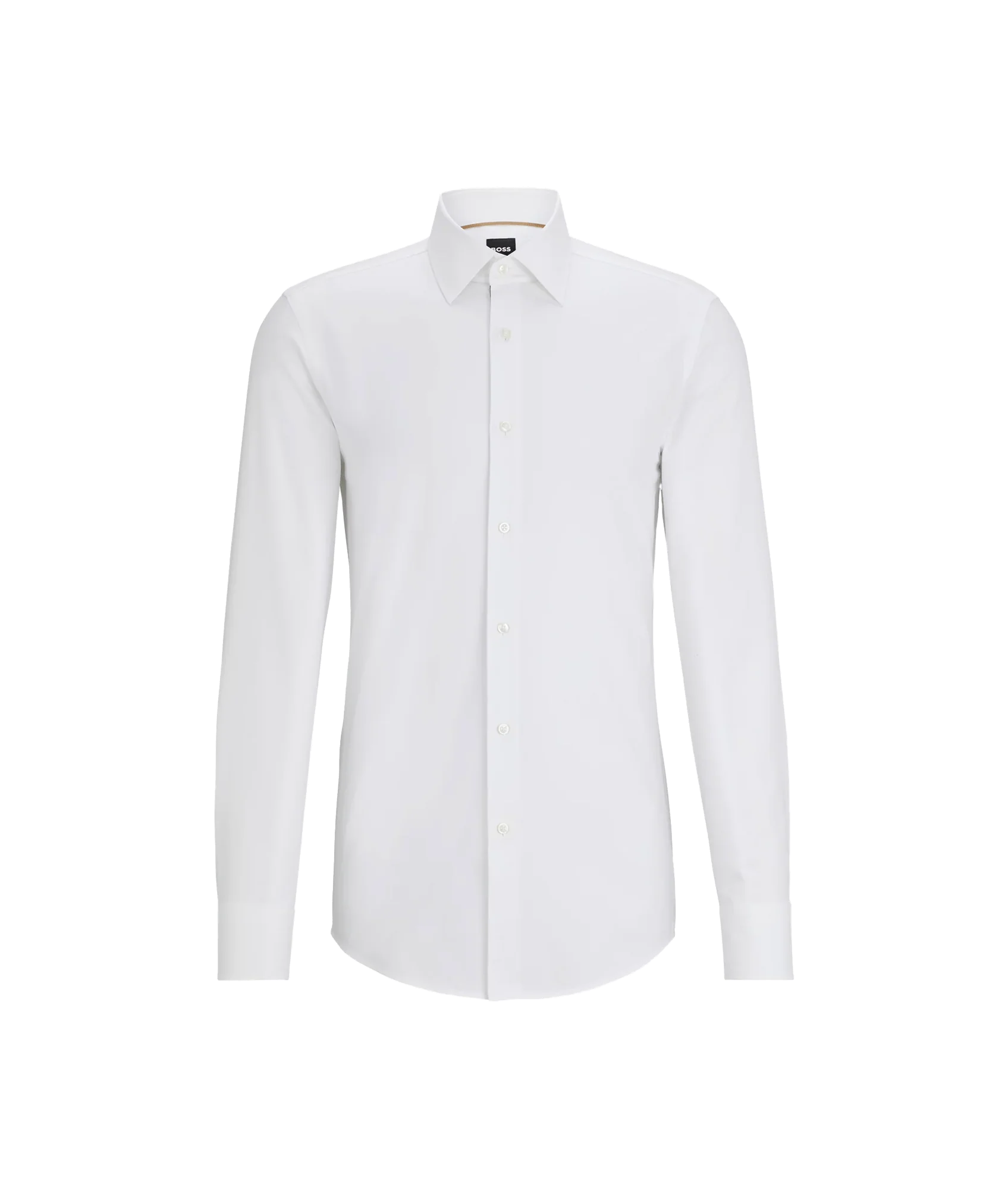 Slim-fit Shirt in Cotton With Signature-stripe Trim - White