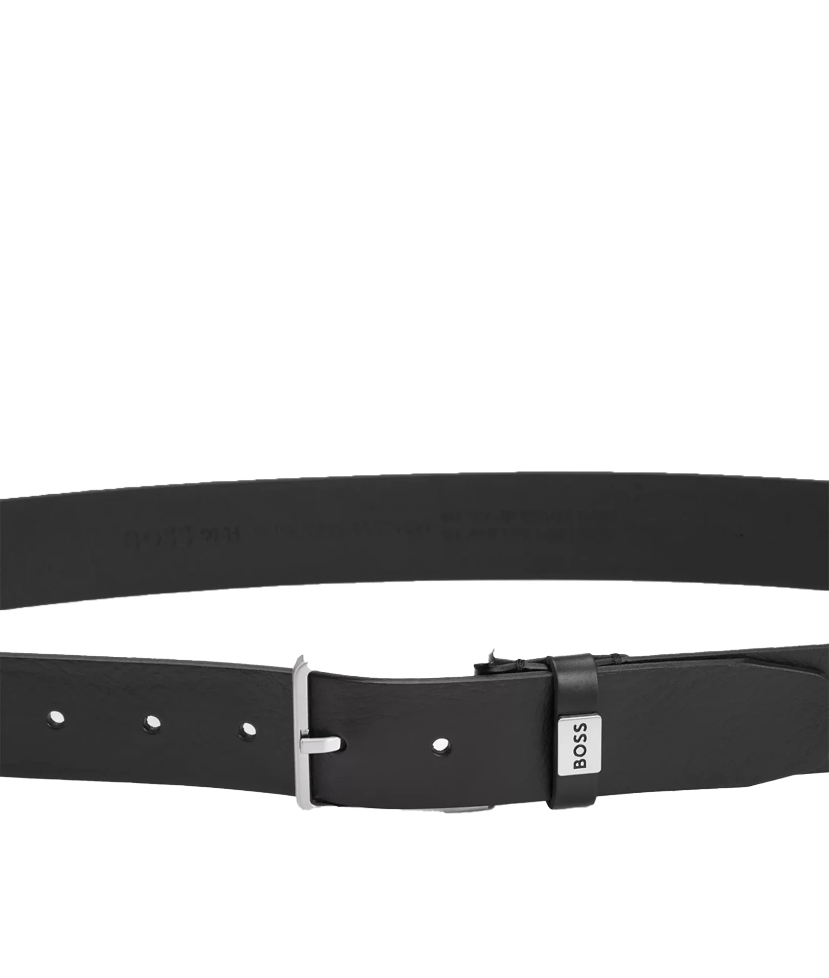 Elio Italian-leather Belt With Logo Keeper - Black - Image 3