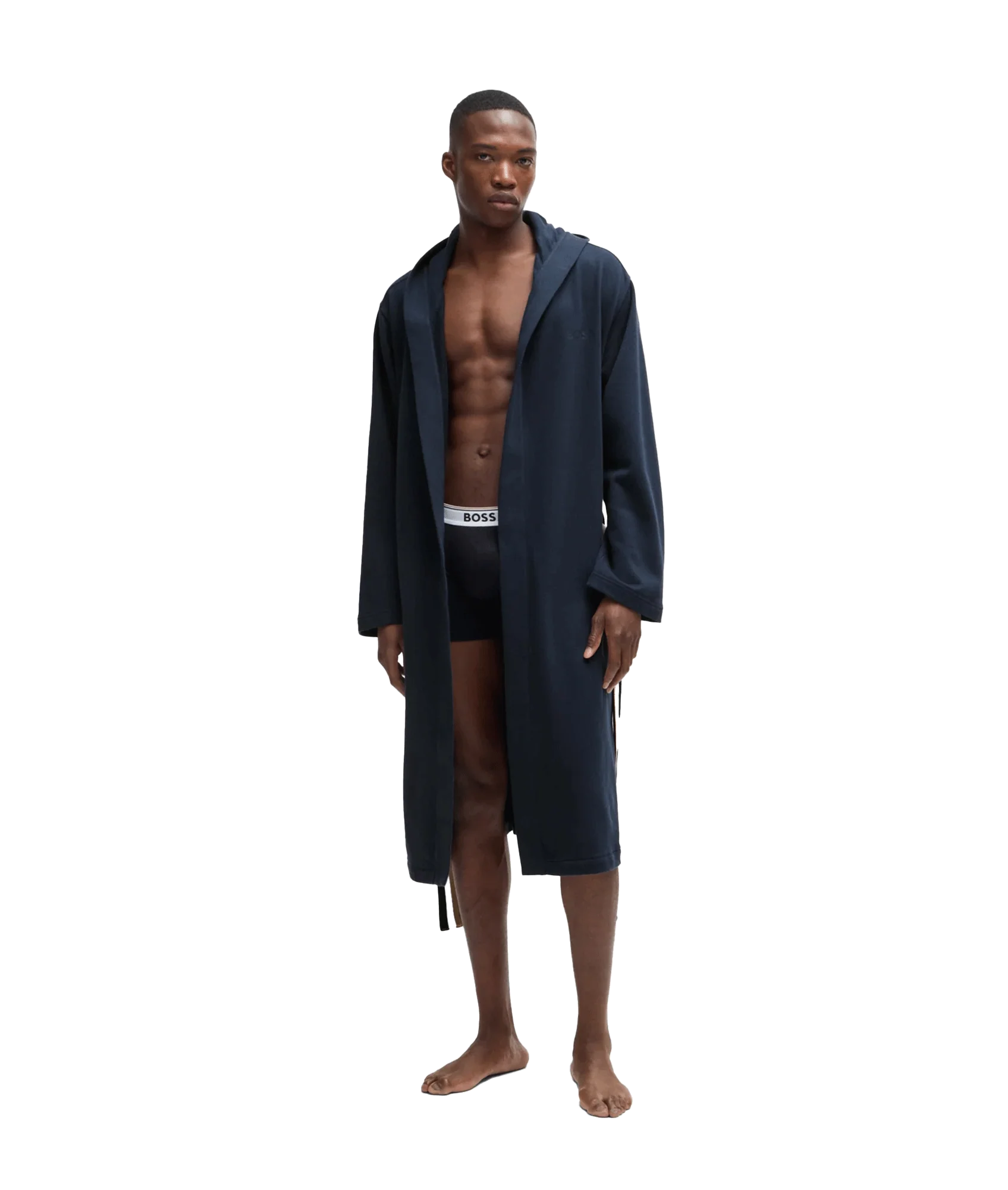 Iconic Hooded Dressing Gown - Navy - Image 2