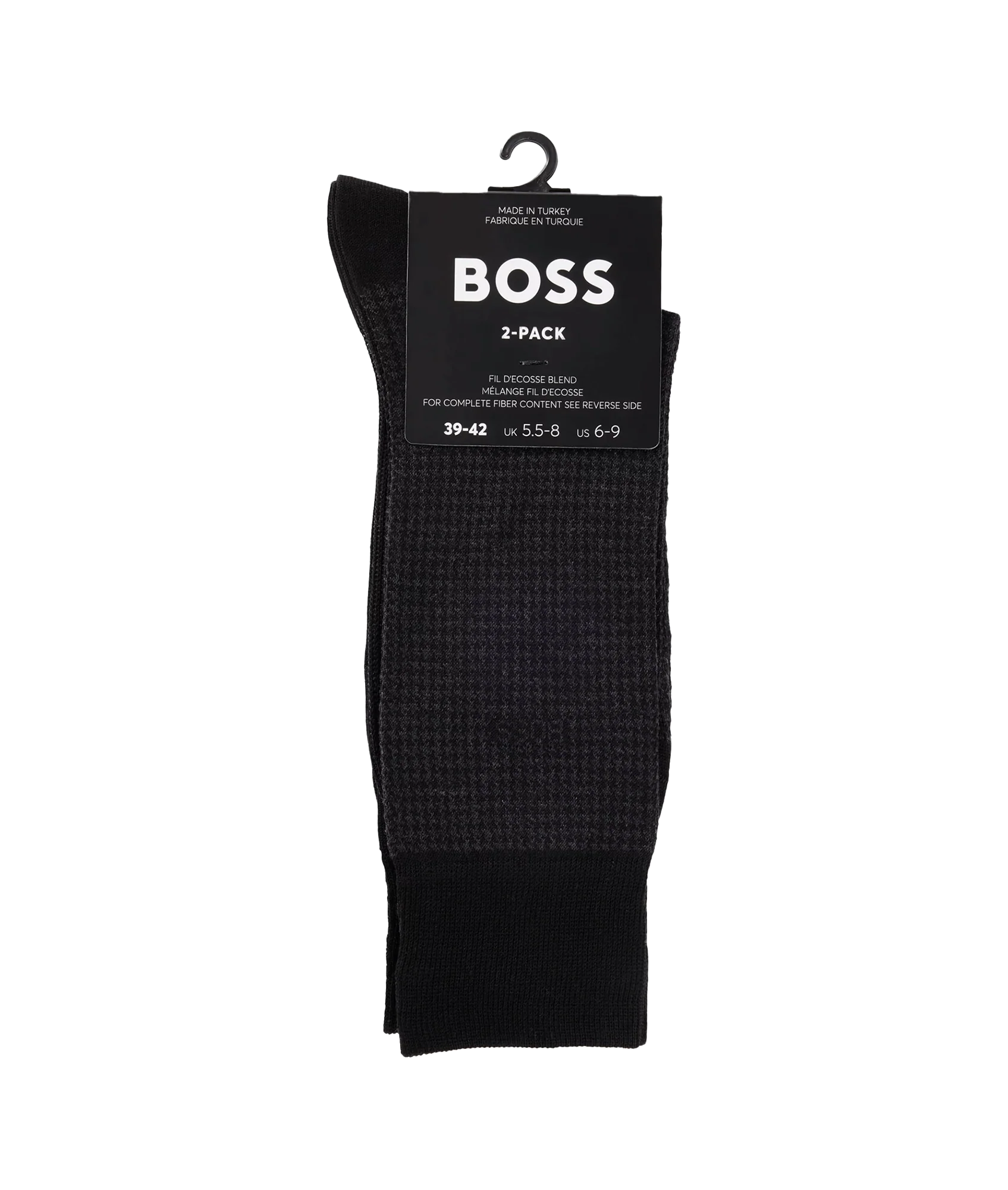 Houndstooth Two-pack of Socks - Black - Image 2