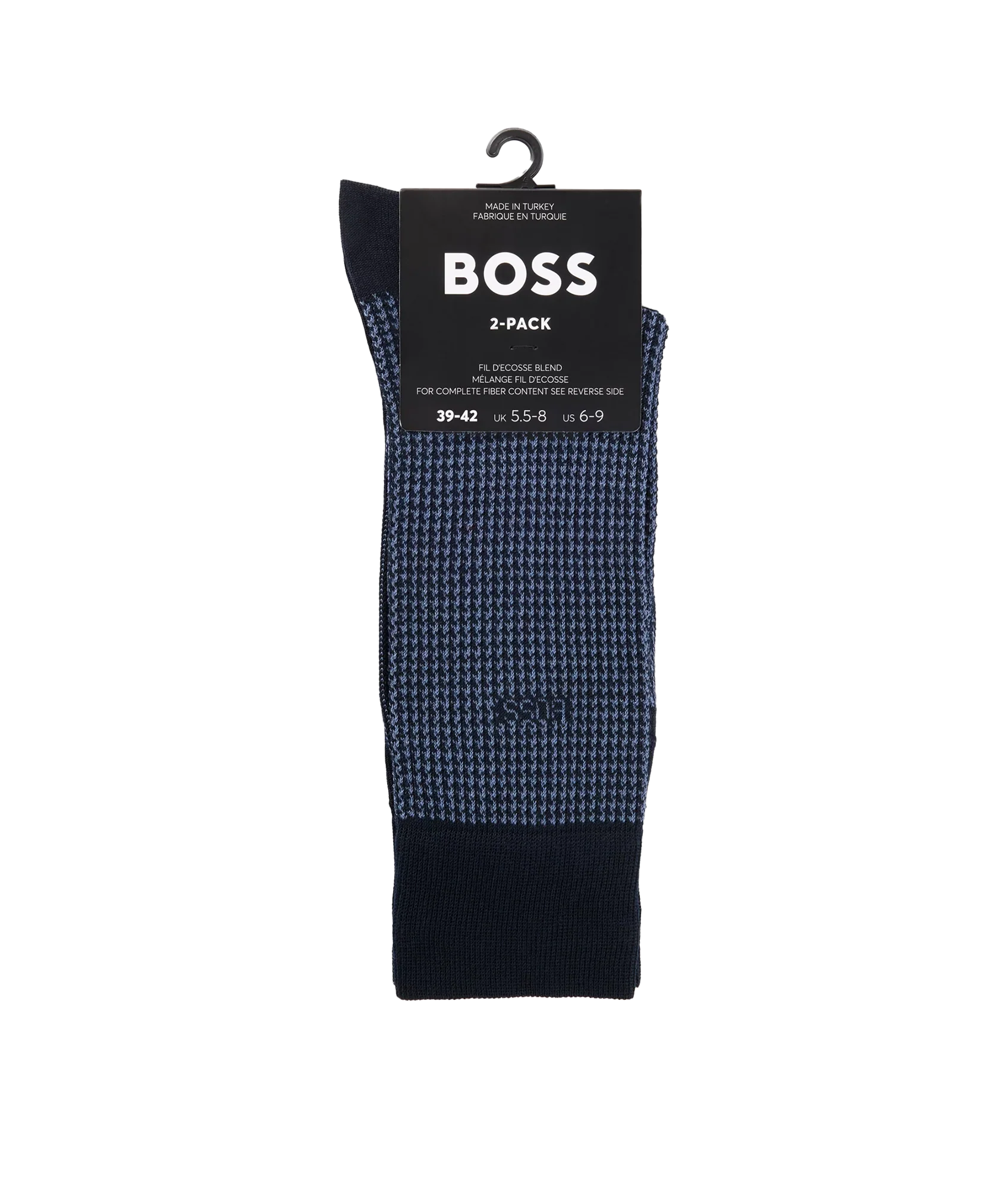 Houndstooth Two-pack of Socks - Navy - Image 3